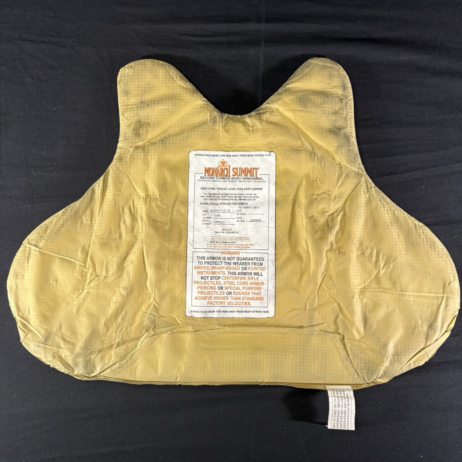 3A (IIIA) Bullet Proof Vest Size Medium Female Second Chance Body Armor12