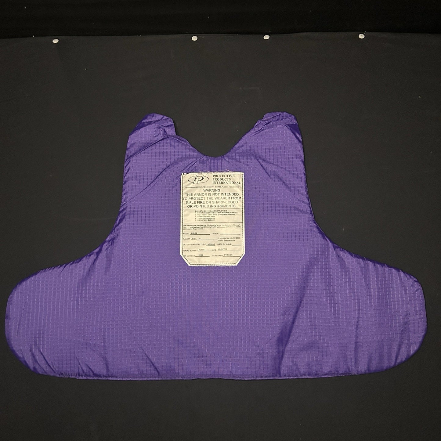 PPI Bullet Proof Vest Size XL Level II (2) Ballistic Concealable Vest8