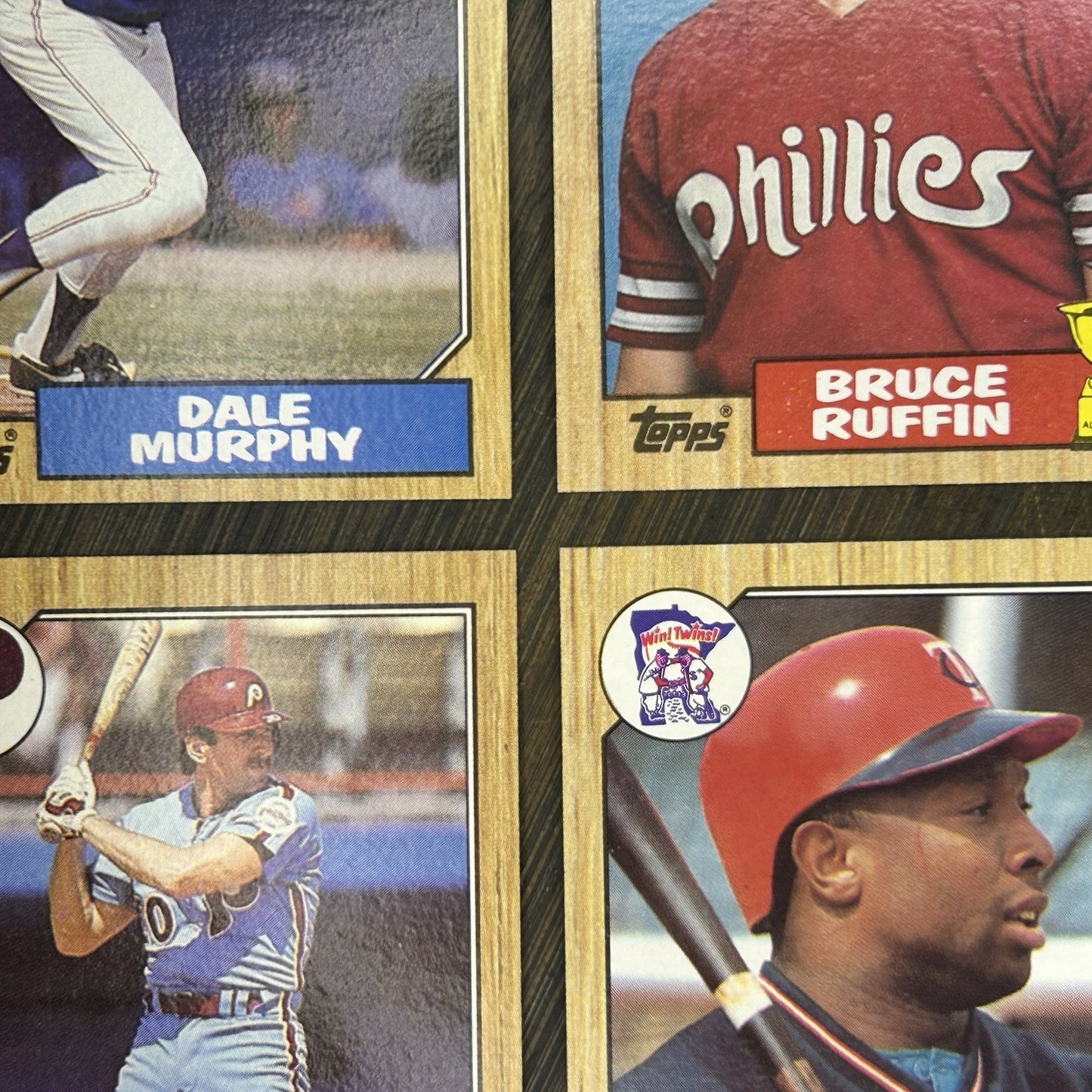 1987 Topps Baseball Trading Card Lot Of (4)6