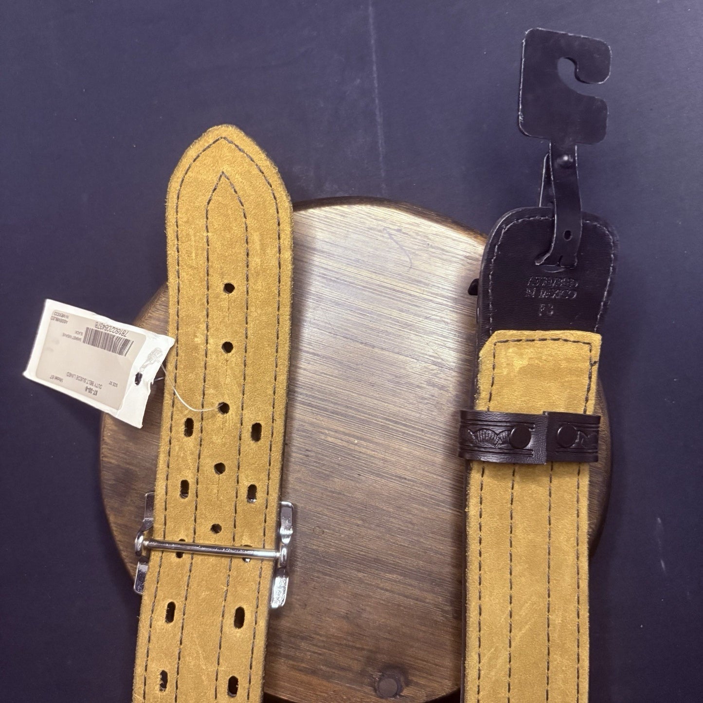 Safariland Model 87 Duty Belt - Size 30" - Sued Lined Basketweave - Black/Chrome6