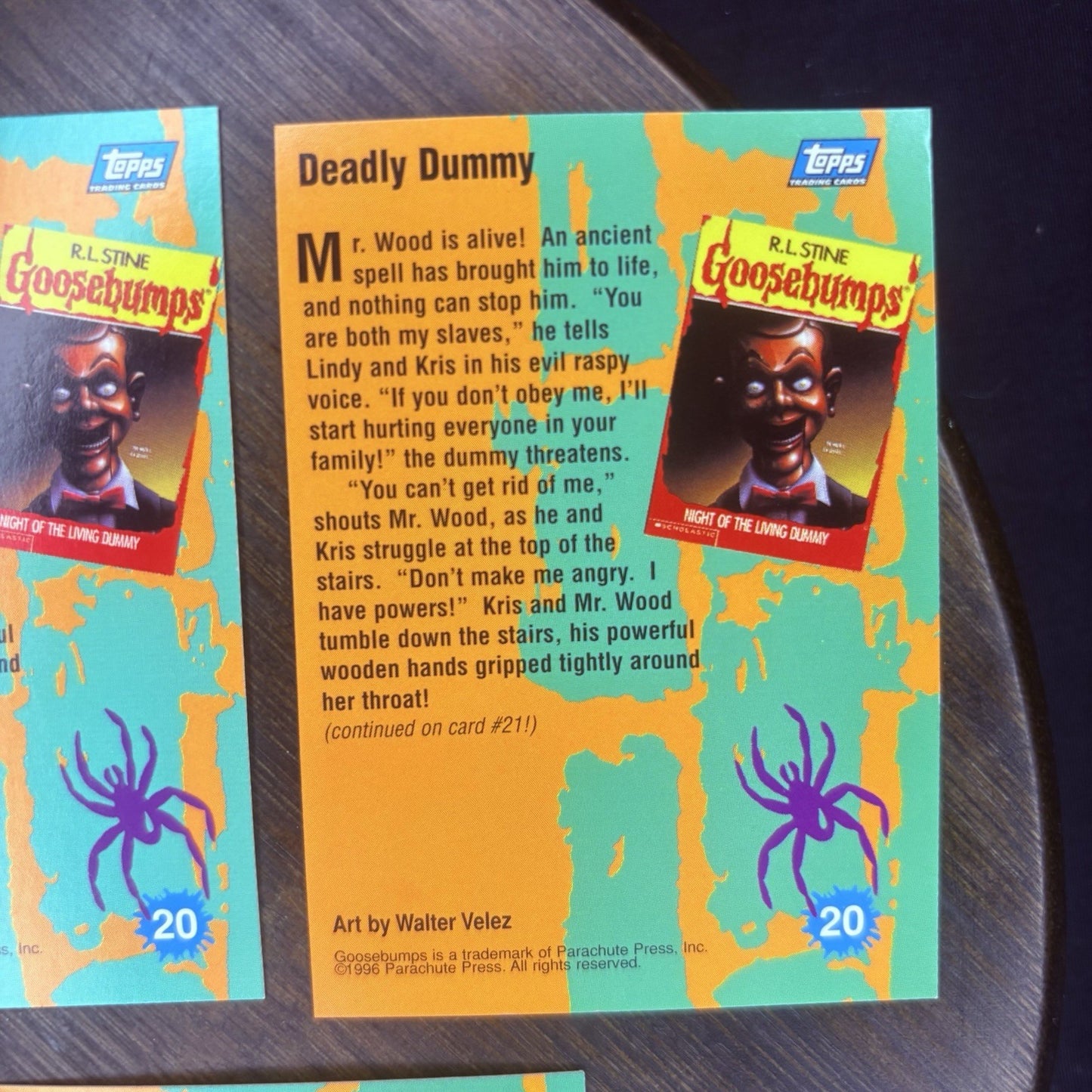 1996 Topps Goosebumps Lot Of (5) #20 Deadly Dummy High Grade Topps Trading Cards19