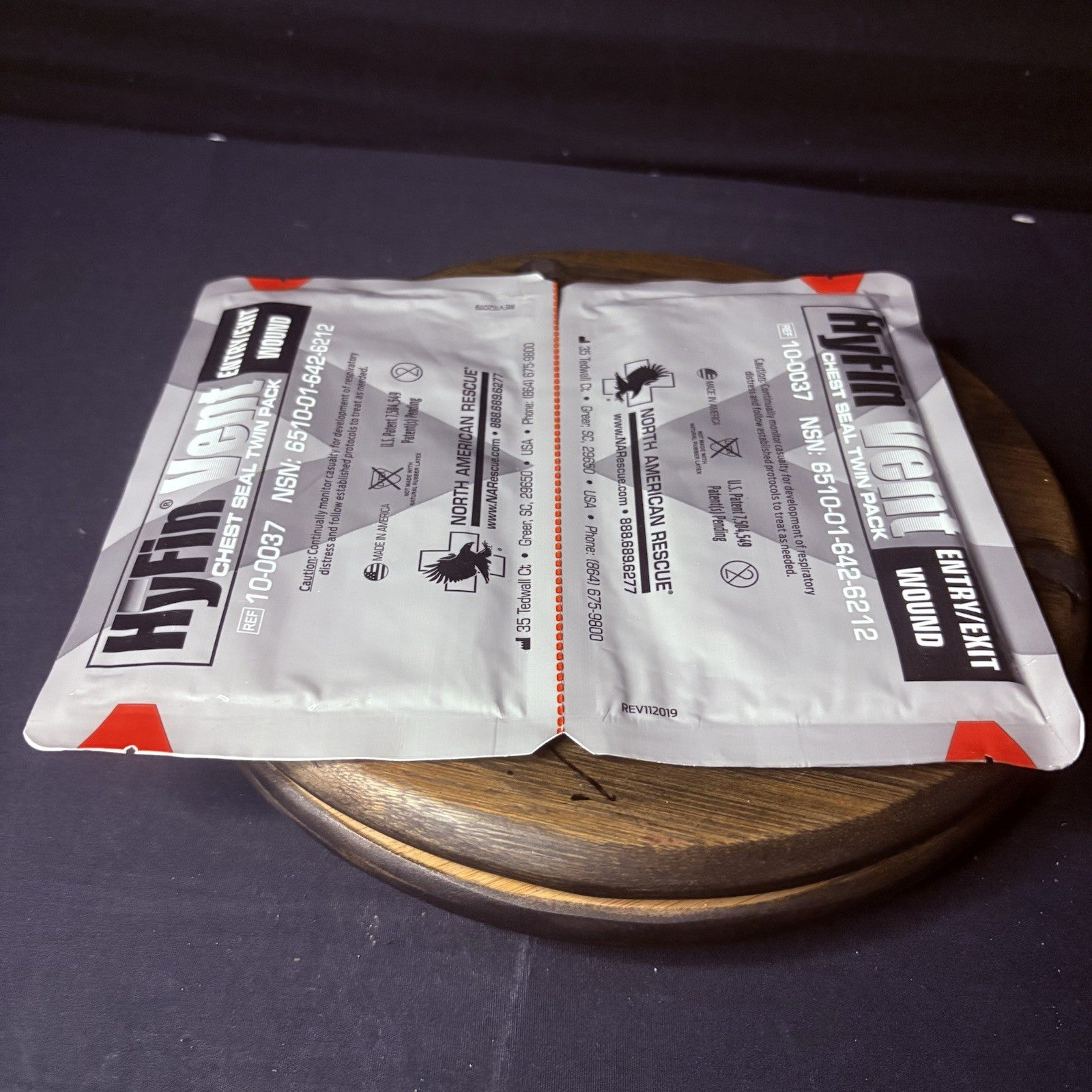 Twin Pack – HyFin Vent Compact Chest Seal (2 Seals Total) | for Entry/Exit6