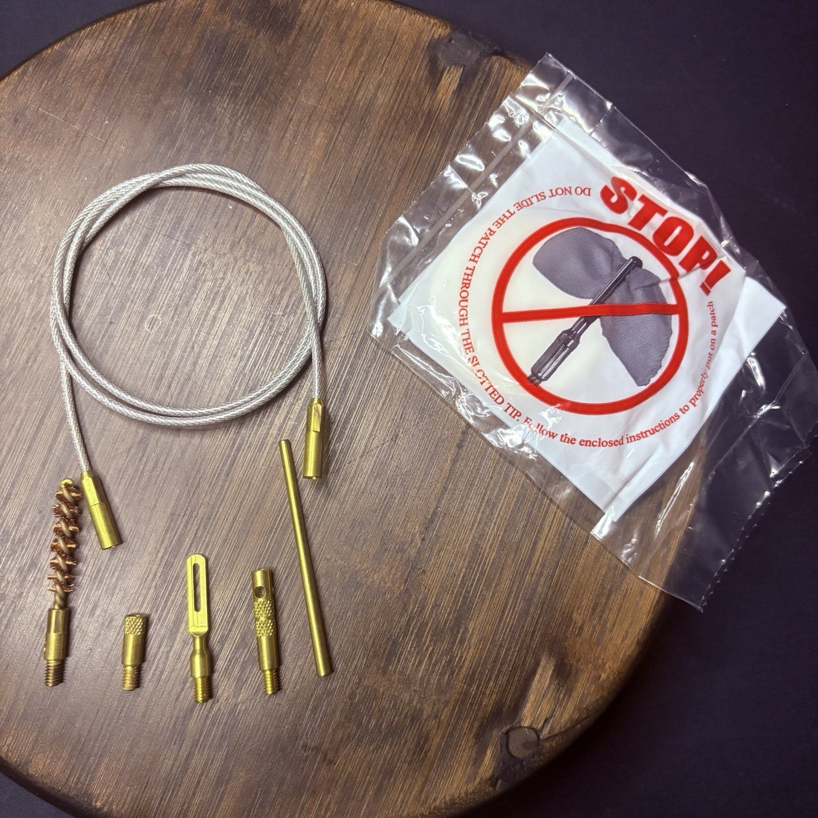 Ripcord Style Deluxe Cleaning Kit for Small Caliber w/THandle & Wire Cord1