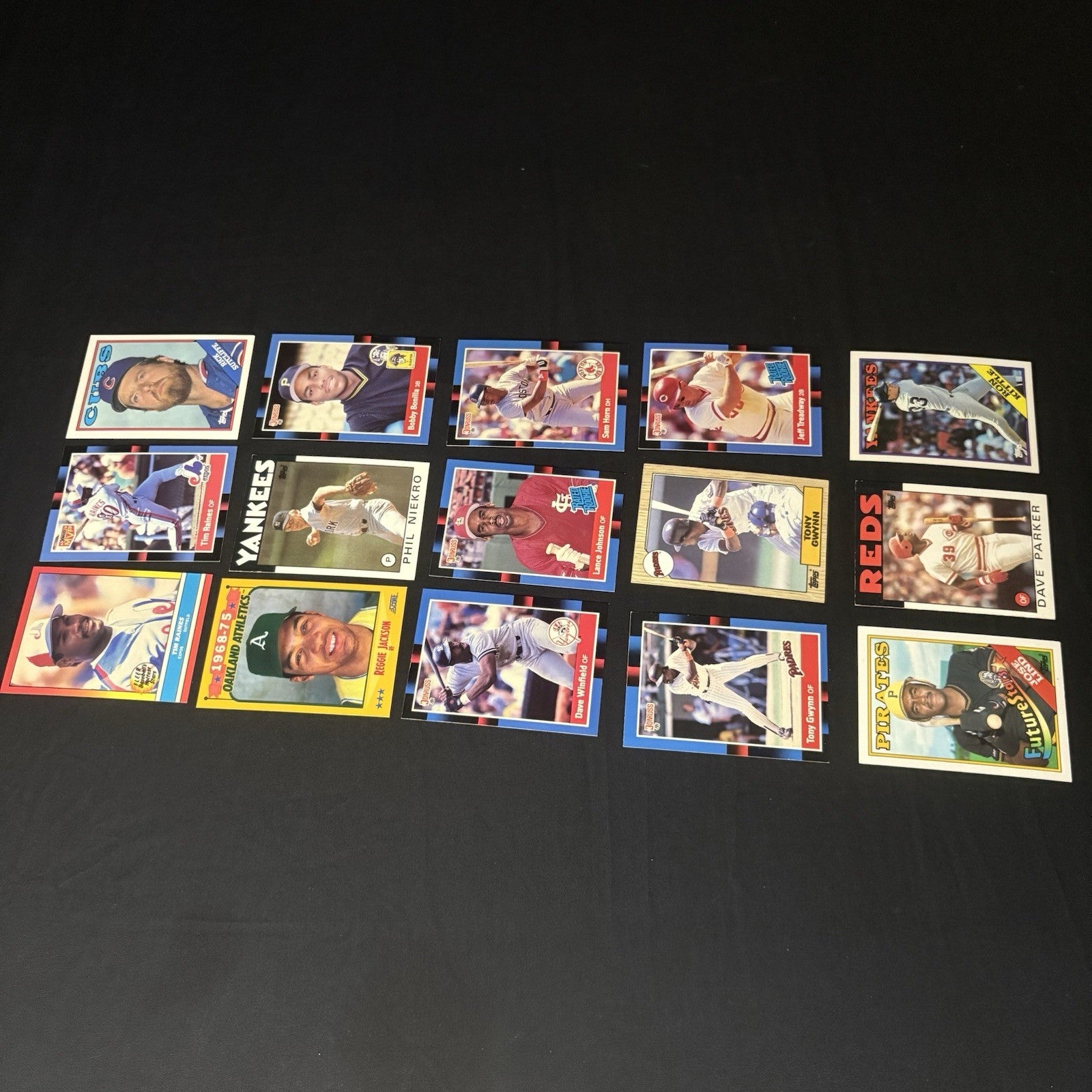 1988 Baseball Card Lot (15) All High Grade Topps, Donruss, Score, Fleer7