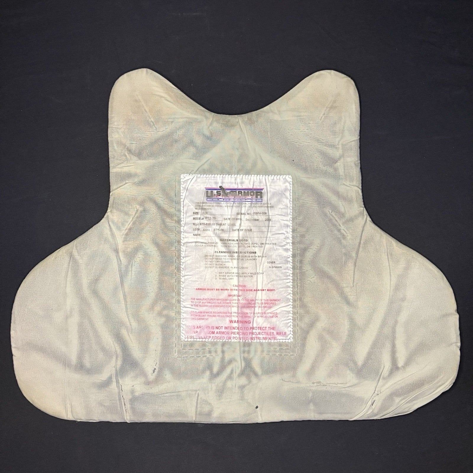Xtreme Armor Level 2 II Bullet Proof Vest Size Large w/ Trauma Plate Concealable7