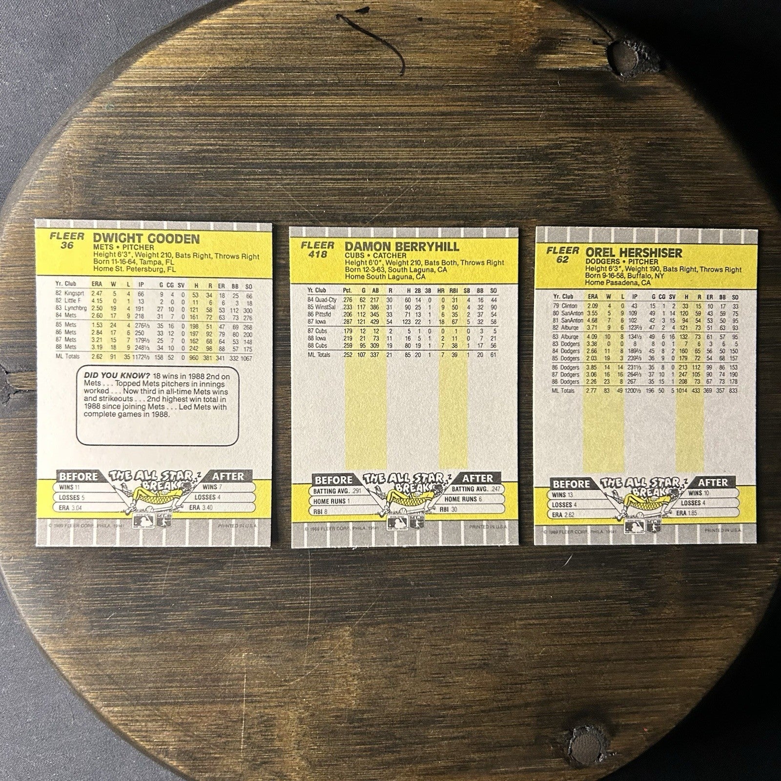 1989 Fleer MLB High Grade (Lot Of 3) Trading Cards1