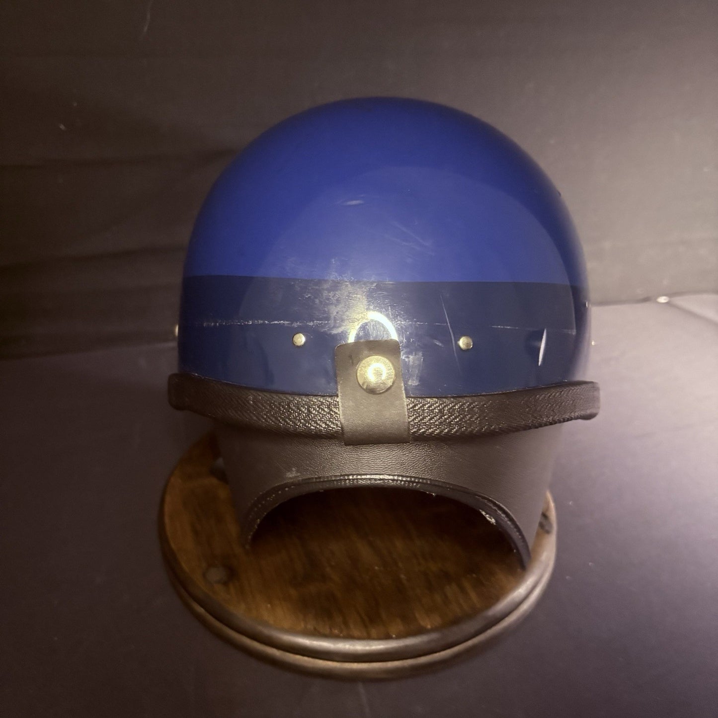 Vintage Police Riot Helmet Blue (Size Medium) w/ Removable Face Shield10