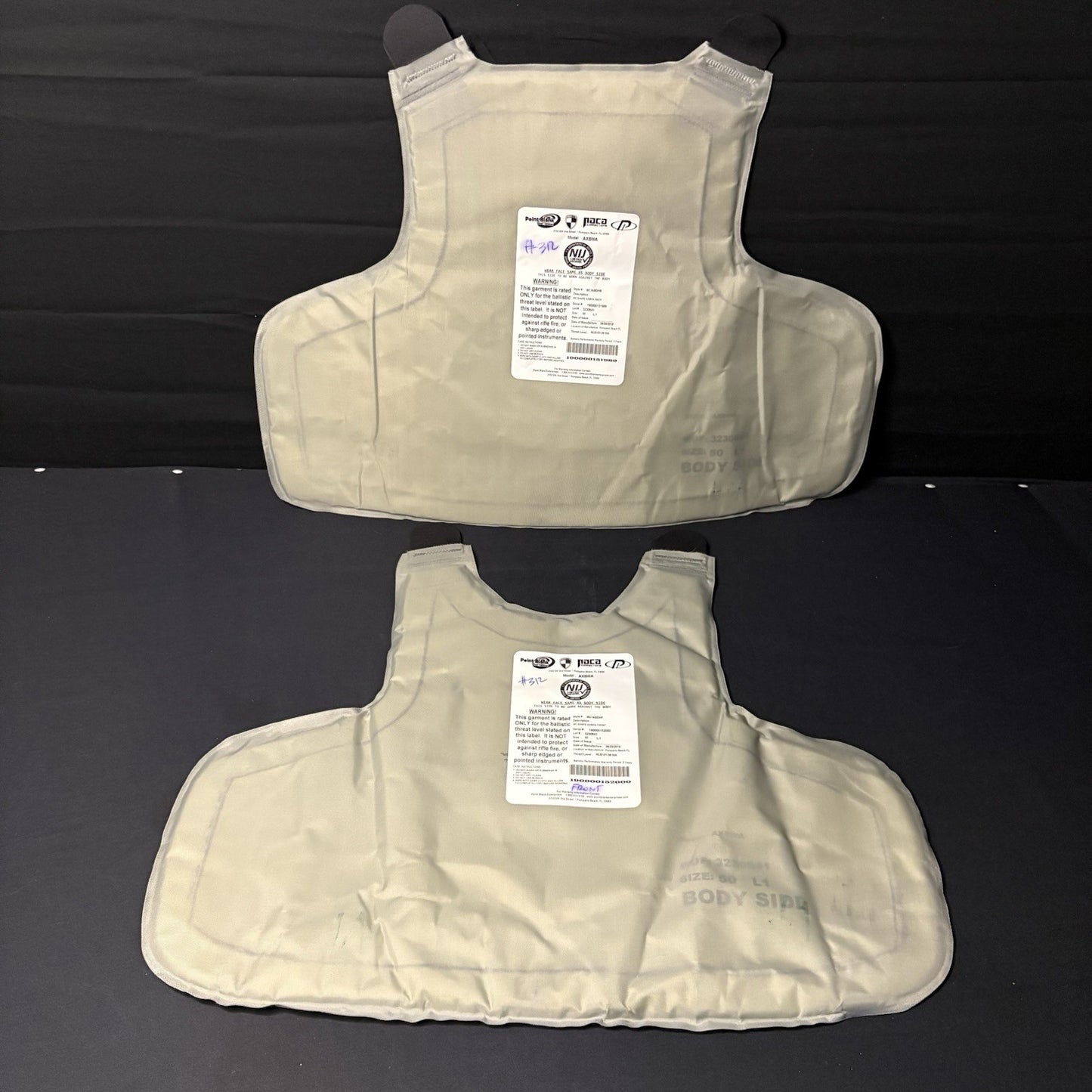 PB Armor 3A (IIIA) Plates AXIIIA Size (XL) X-Large & Long ~2019~ Bullet Proof0