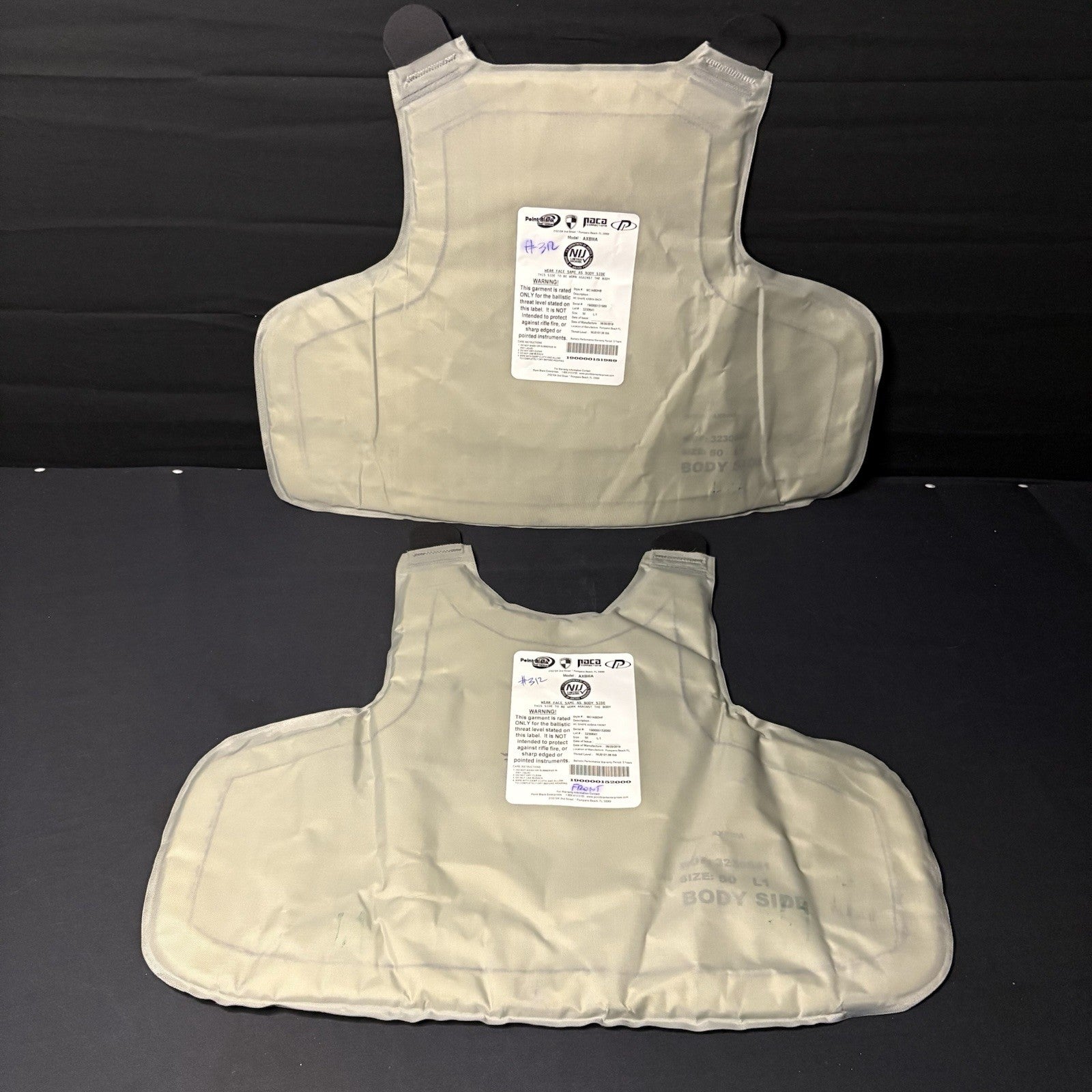 PB Armor 3A (IIIA) Plates AXIIIA Size (XL) X-Large & Long ~2019~ Bullet Proof0
