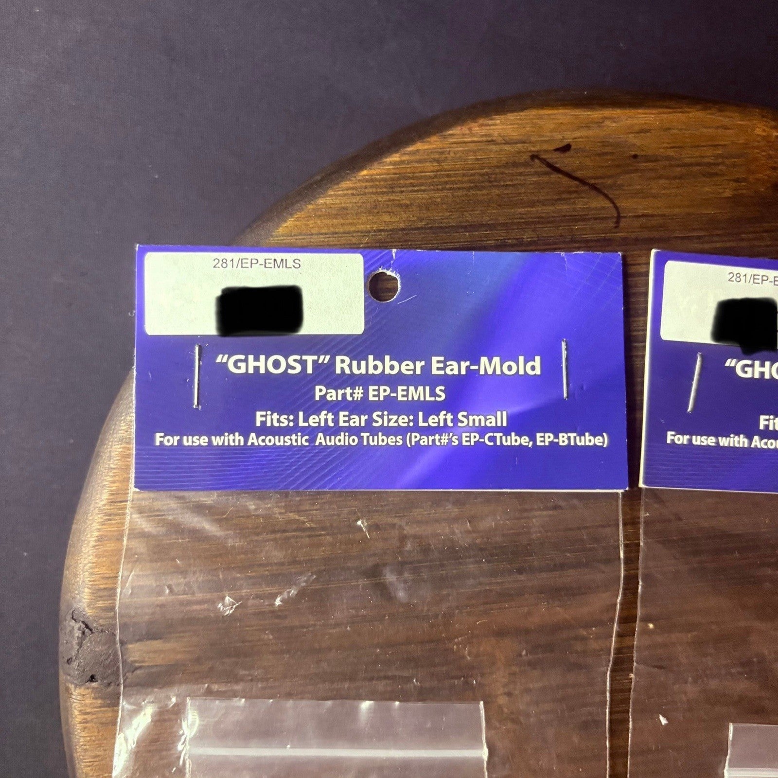 2 Police Radio Left Small Ear mold Open Ear Insert for Two Way Radio/Lapel GHOST3
