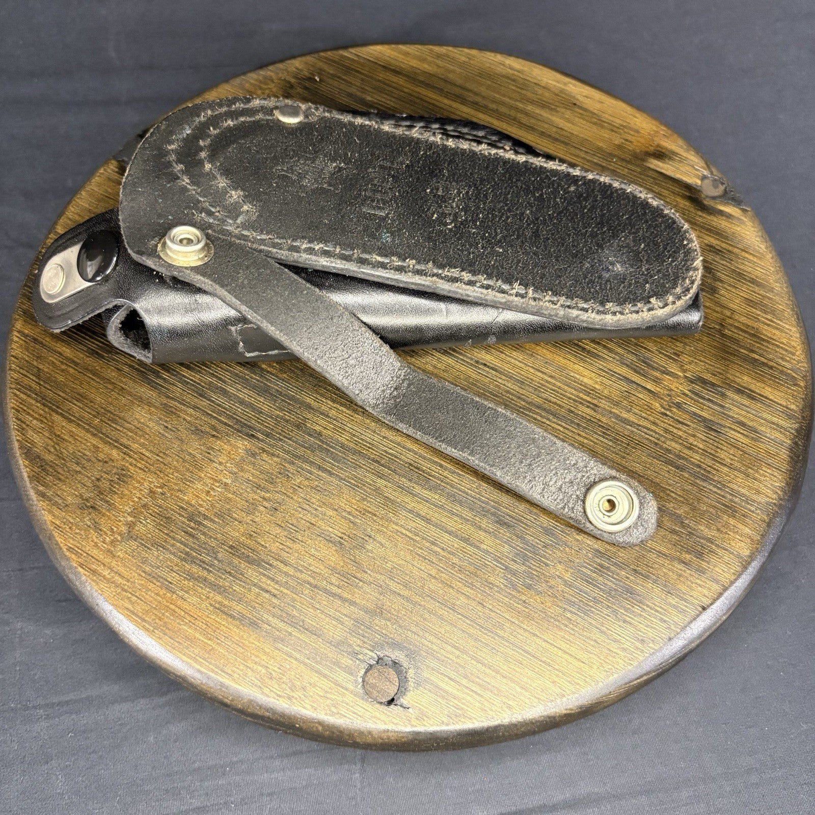 Tex Shoemaker 11PL Black Basket Leather OWB Paddle Holster For S&W K Revolver 3”8