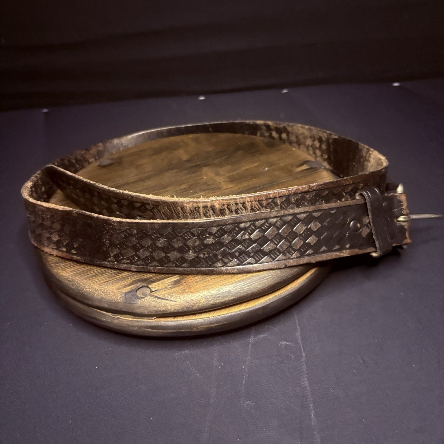 Leather Belt 40" Basket Weave 6