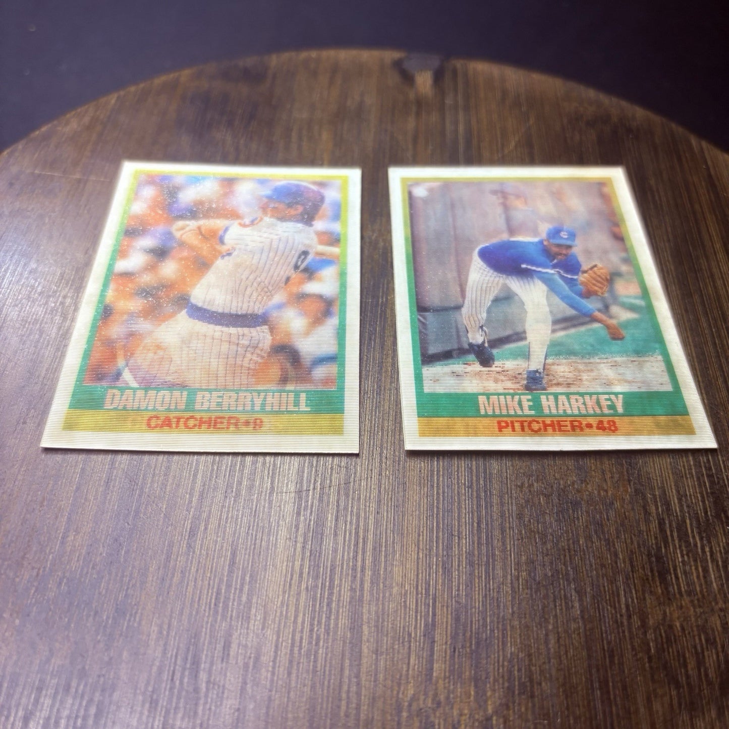 1989 Sportflics Cubs Damon Berryhill & Mike Harkey High Grade (Lot Of 2) Cards3