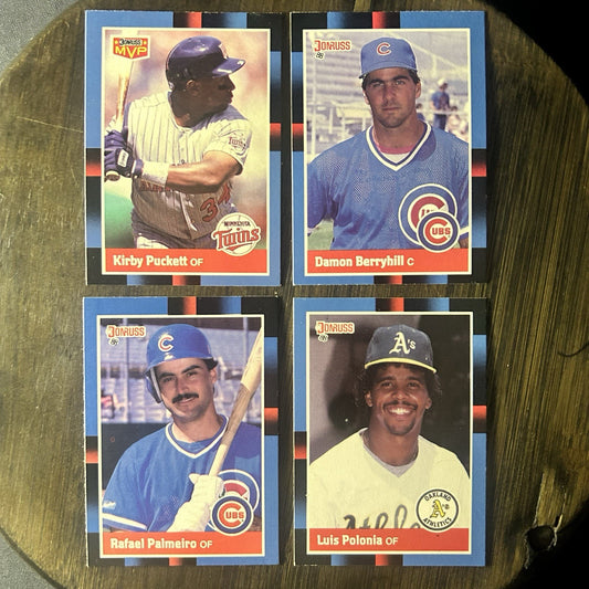 1989 Donruss MVP & Others Card (Lot Of 4) MLB Baseball Trading Cards0