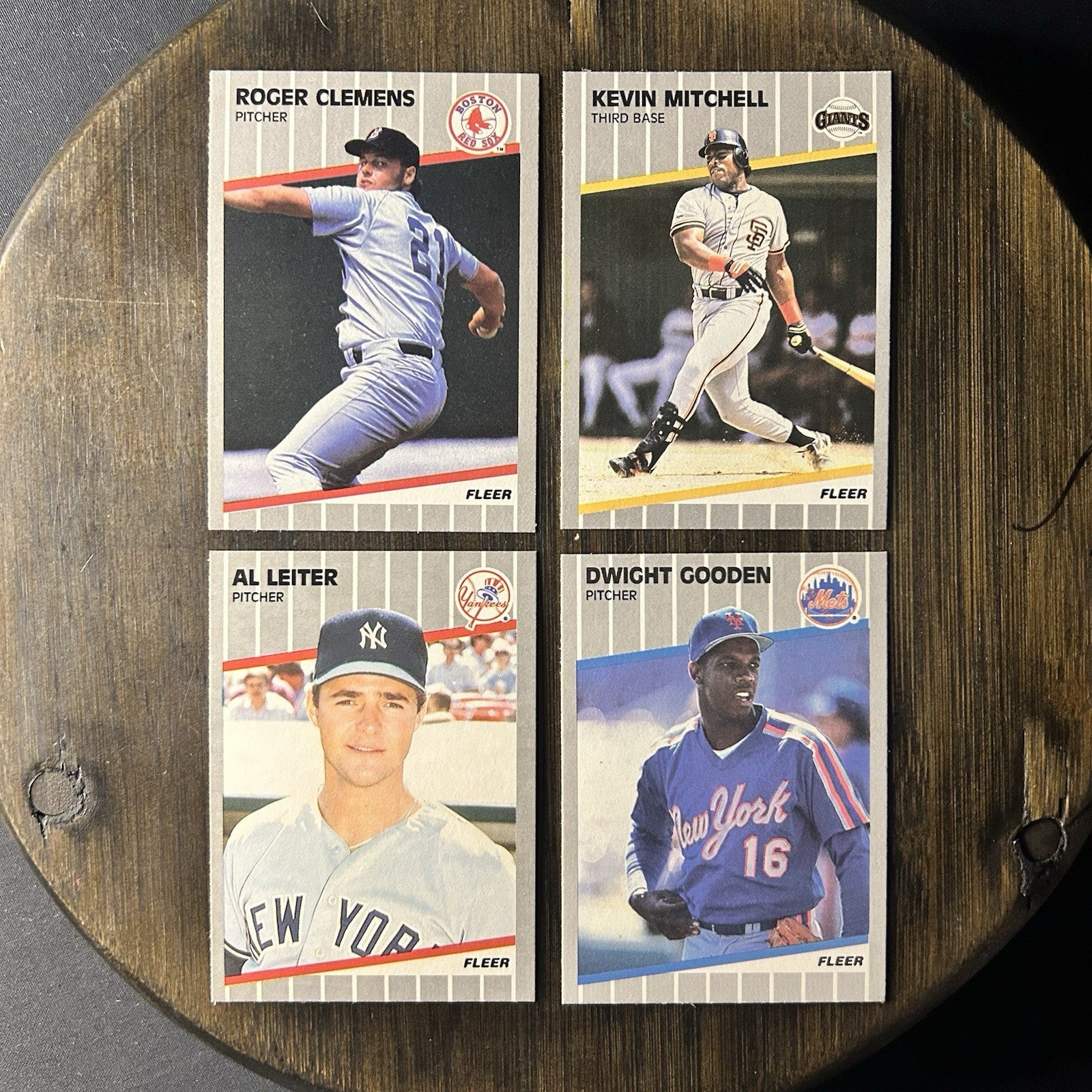 1989 Fleer  Baseball Trading Cards Lot Of (4) 0