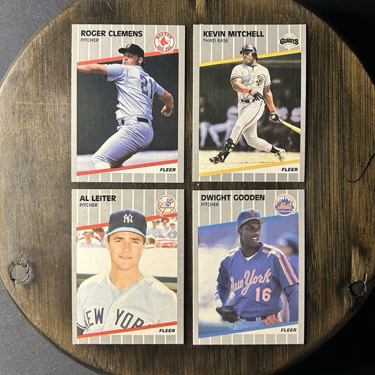 1989 Fleer  Baseball Trading Cards Lot Of (4) 0