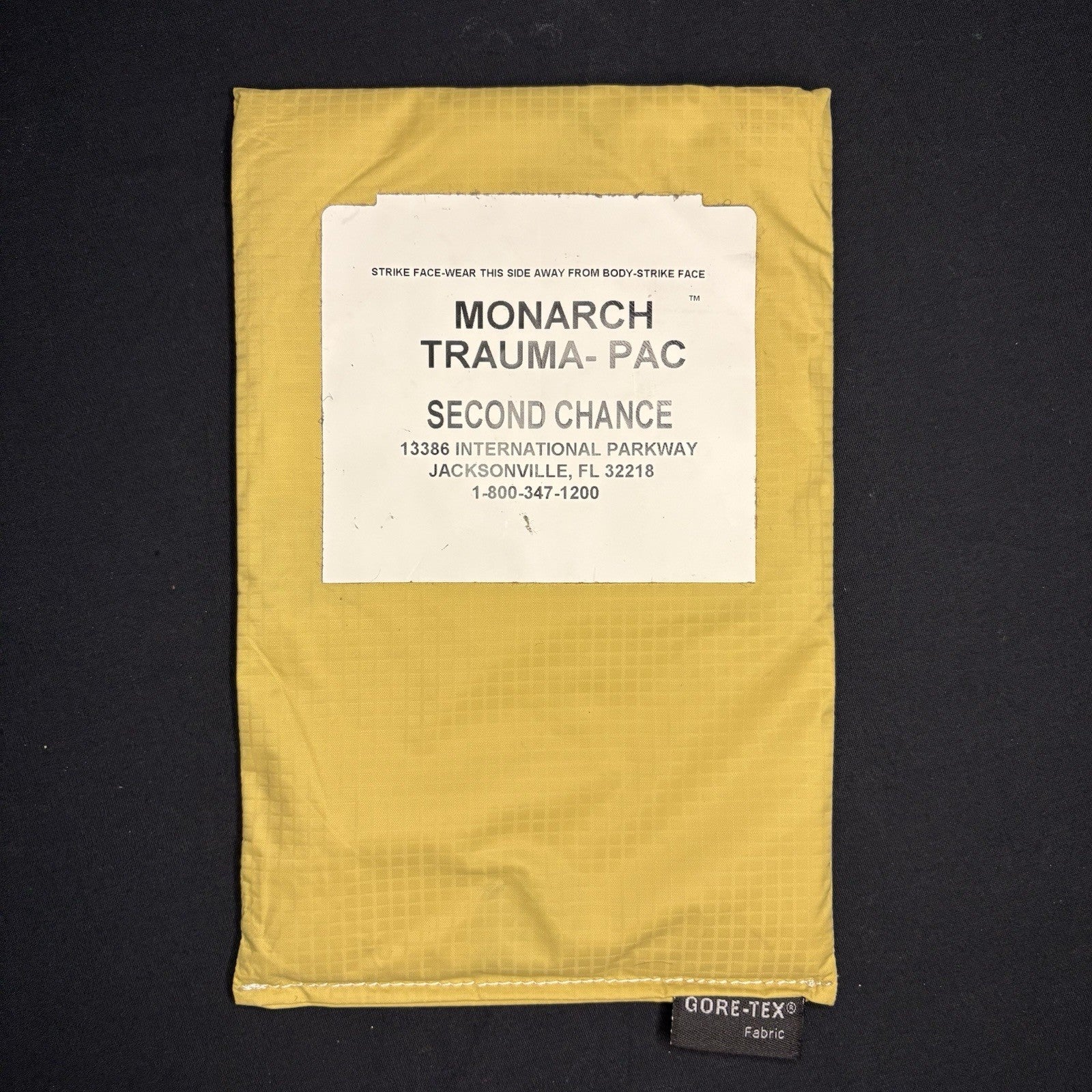 Second Chance Monarch Trauma Pac Plate 5.5"x 8.5" Soft Impact Gor-Tex Panel0