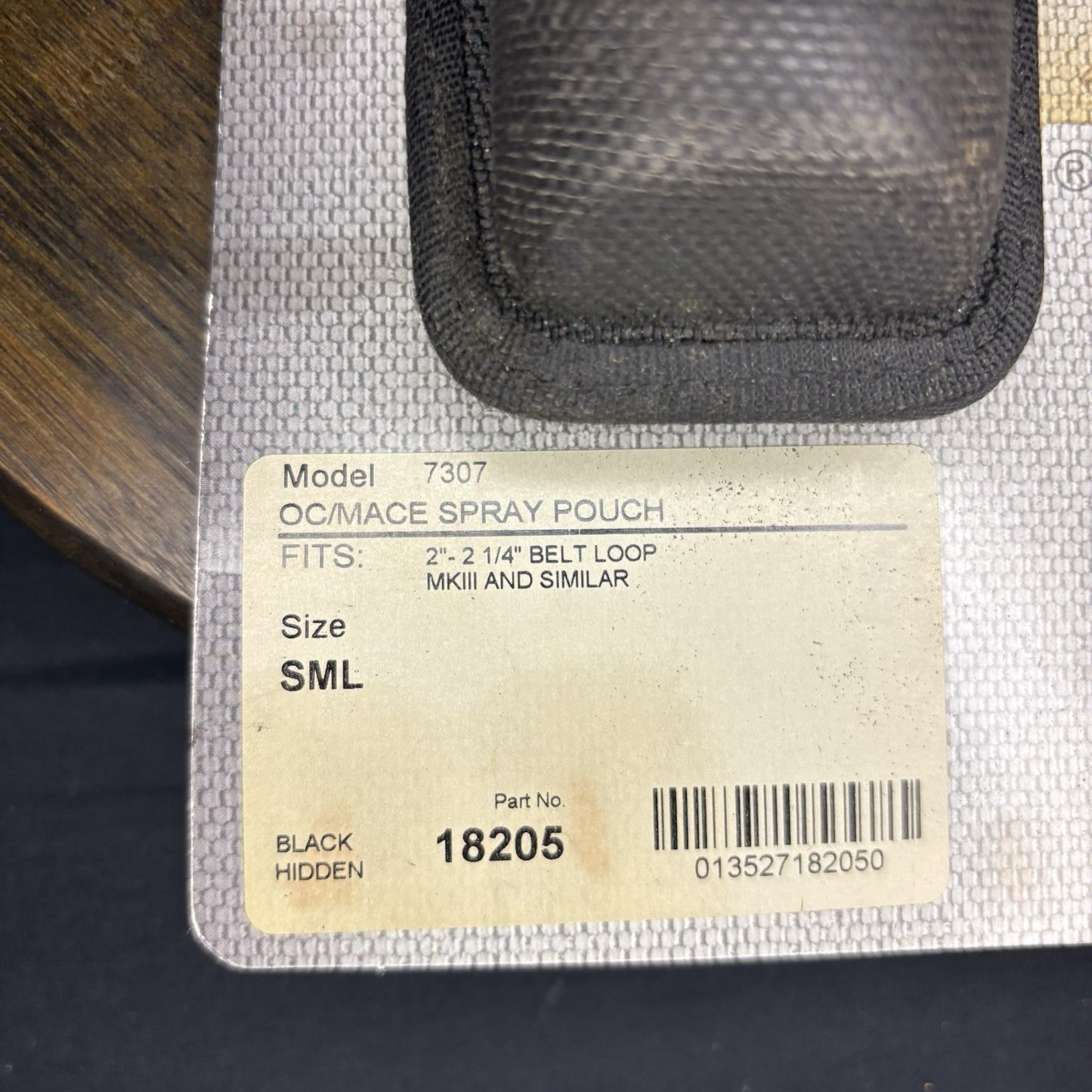 Bianchi  7307 Series AccuMold Mace/Pepper Spray Holder Small Black Hidden Snap1