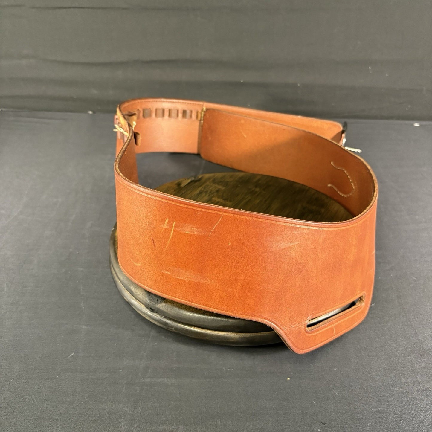 Western Style Leather Bullet Loop Belt For Single Action Holster , Brass Buckle5