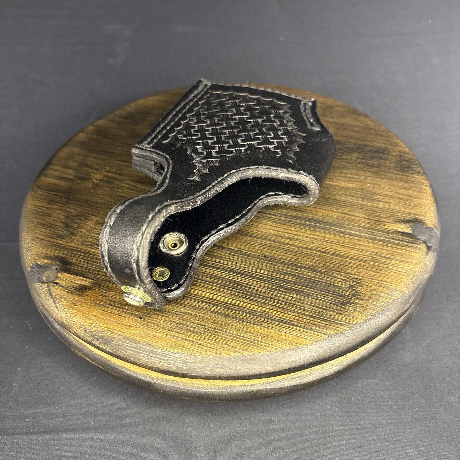 Tex Shoemaker 17H Basket Weave Holster For S&W 439 549 559 639 659 Snap Closure6