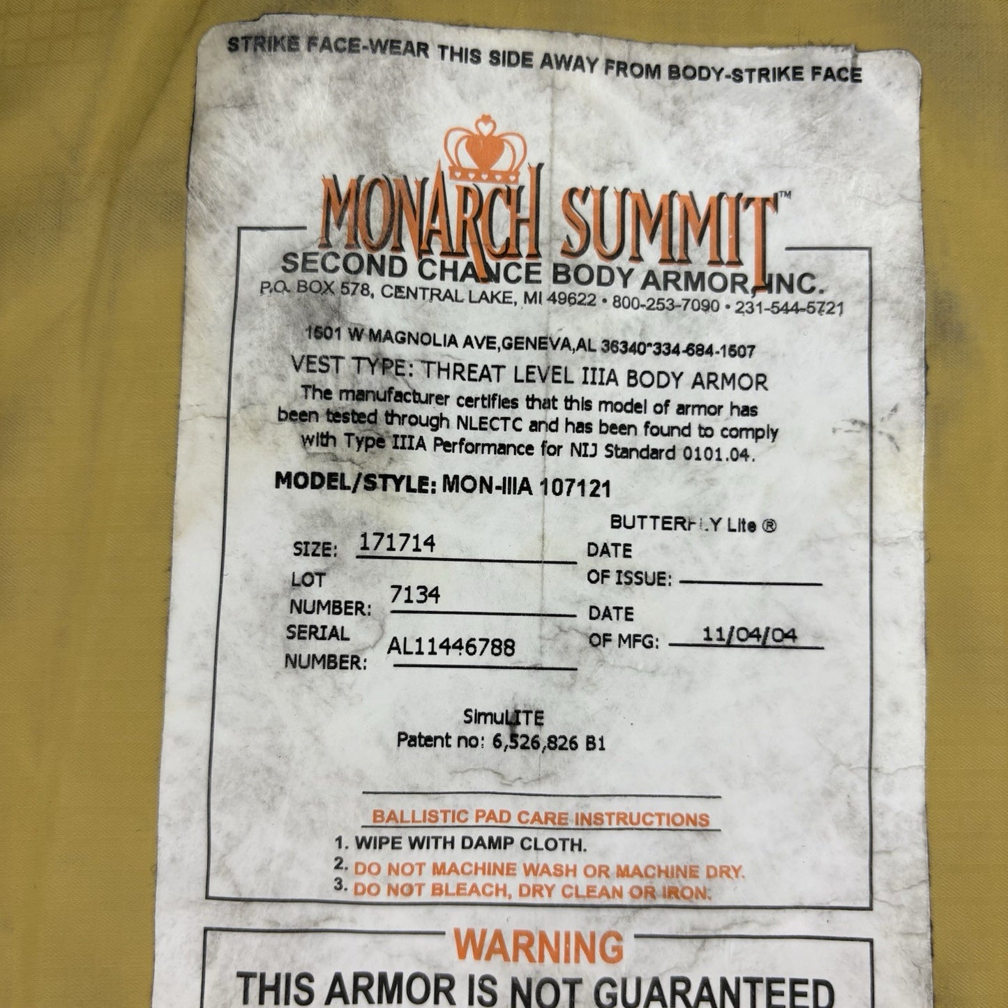 Second Chance 3A (IIIA) Bullet Proof Vest Size Small Concealable Body Armor20