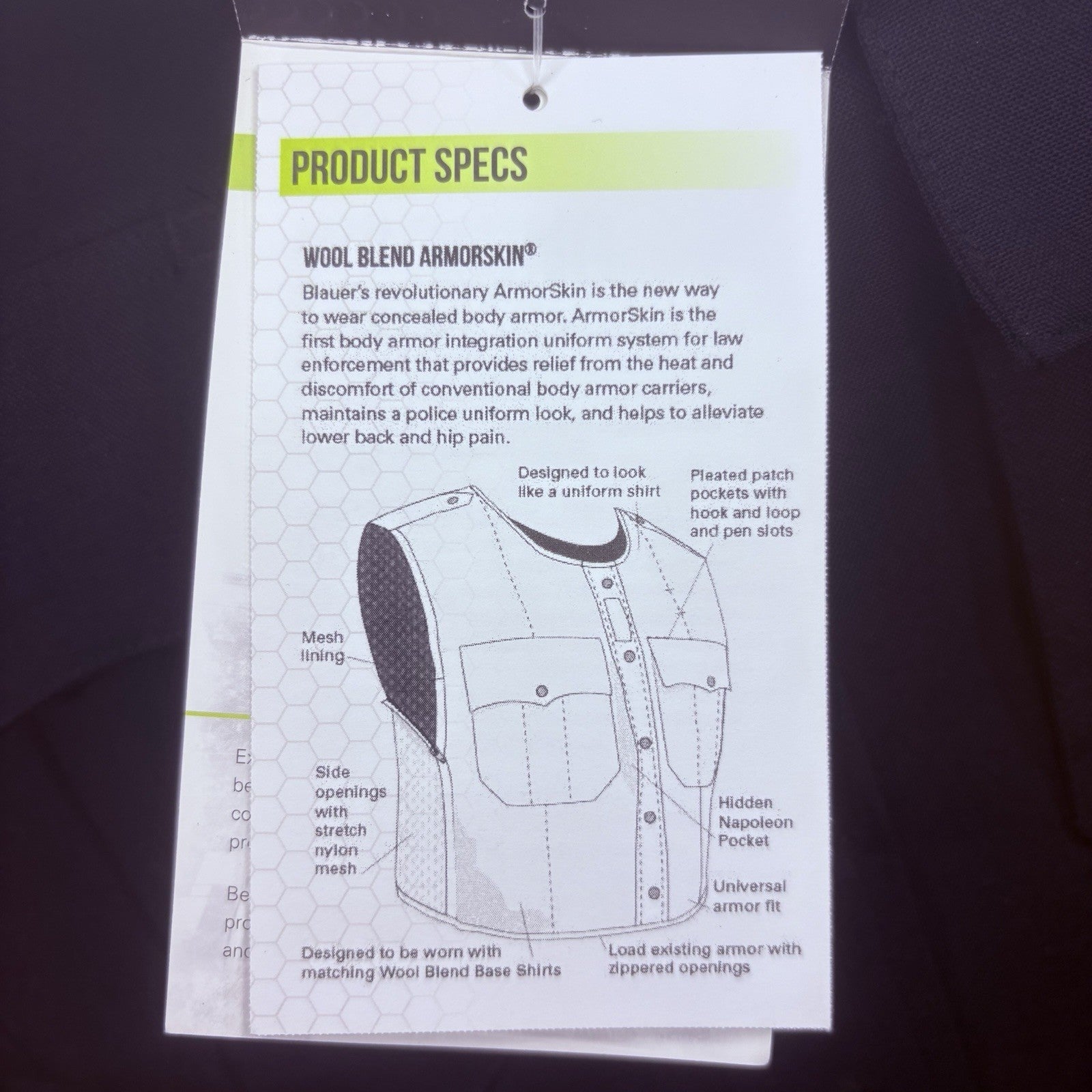 Safariland Xtreme 3A Bullet Proof Vest Size XL NEW Blauer Armorskin Carrier Vest7