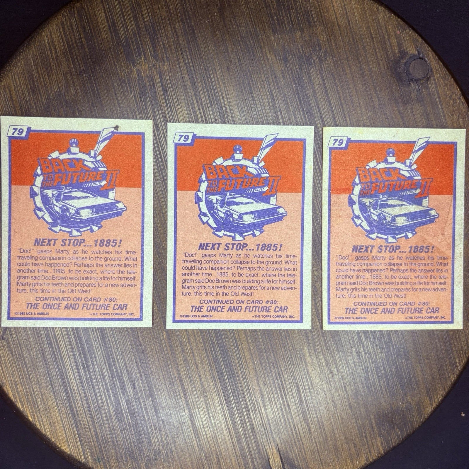 (Lot Of 3) 1989 Topps Back to the Future II #79 "Next Stop... 1885!" High Grade1