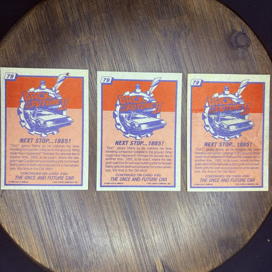 (Lot Of 3) 1989 Topps Back to the Future II #79 "Next Stop... 1885!" High Grade1