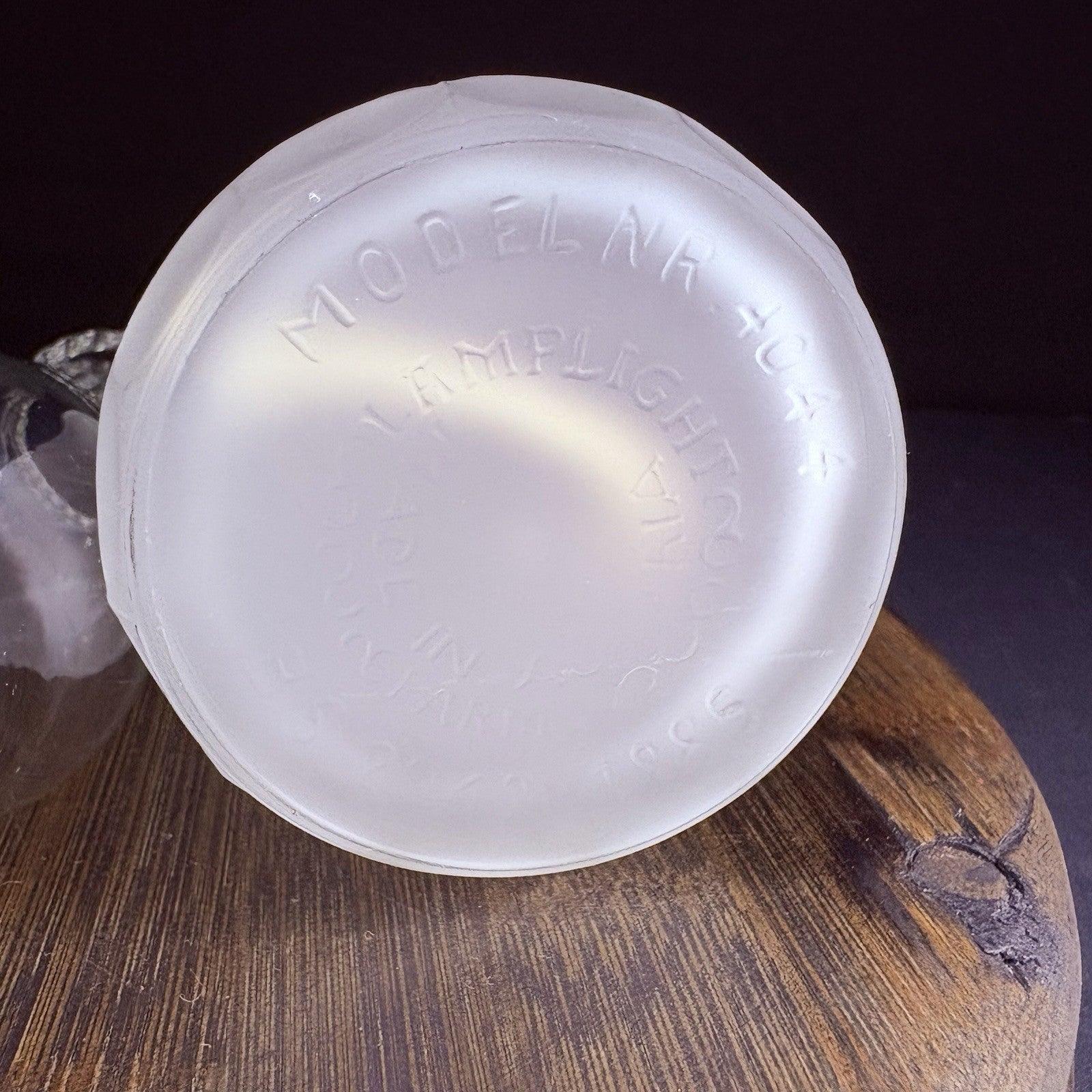 VTG Miniature Hurricane Oil Lamp LampLight Farms Frosted Glass Austria Made 9.5”6