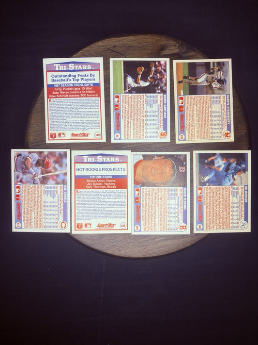 Vintage 1988 Hologram Sportflics (Lot of 7) Rare High Grade Card BO JACKSON1