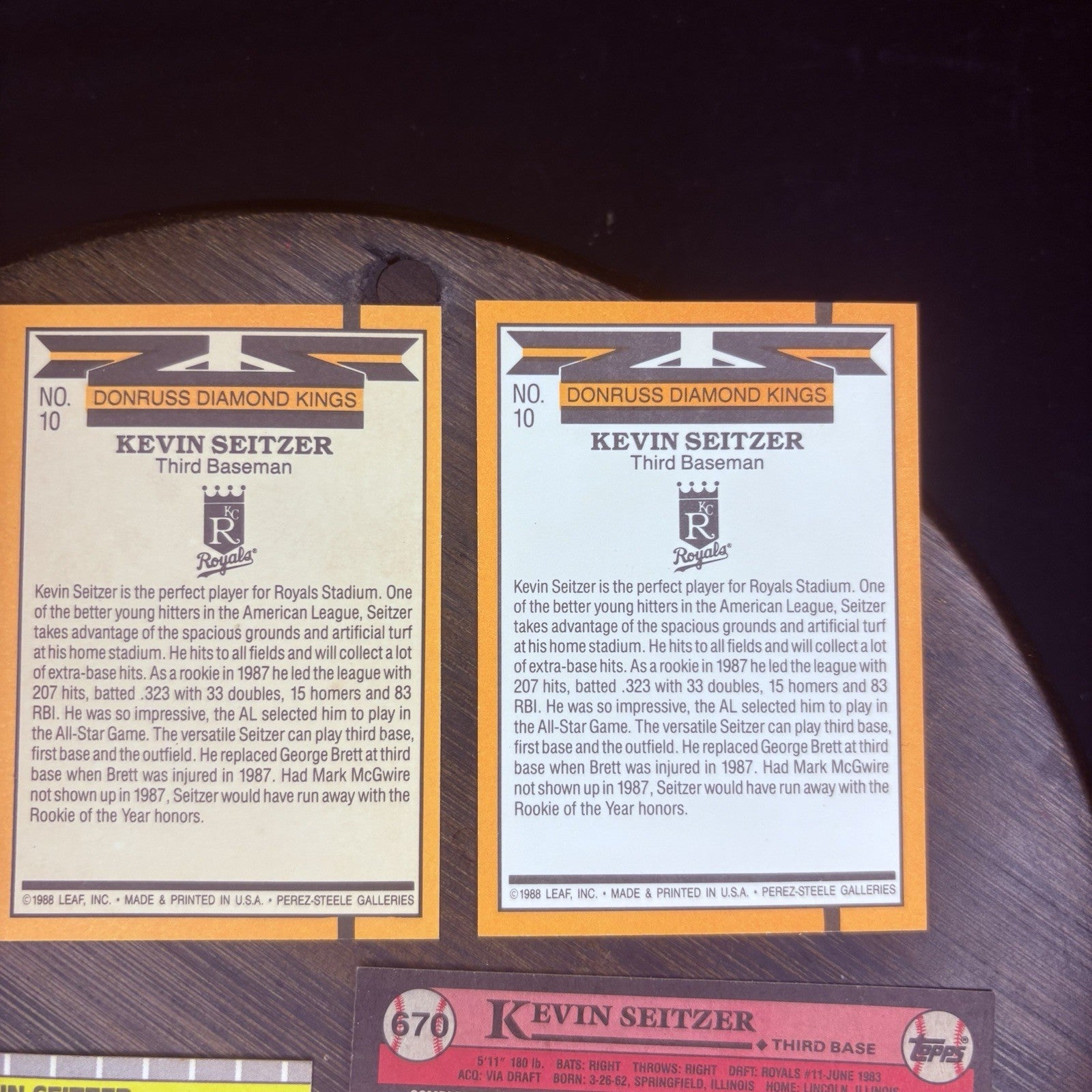 Kevin Seitzer (Lot Of 14) Trading Cards #670, #510, #292, #55, #238, No. 1018