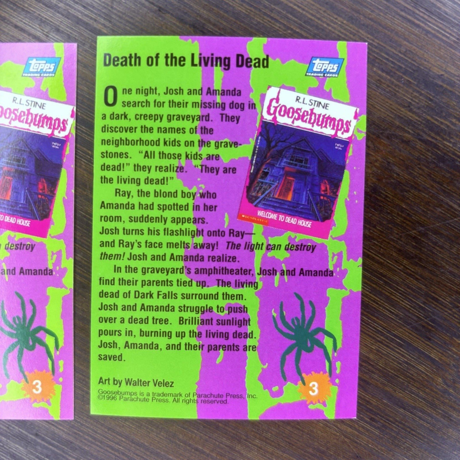 1996 Goosebumps #3 Death of the Living Dead  Lot Of (2) High Grade Topps Card15