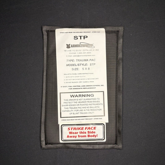 Armor Express Trauma Pad 5x8 Model STP Soft Black Impact Panel Body Armor0