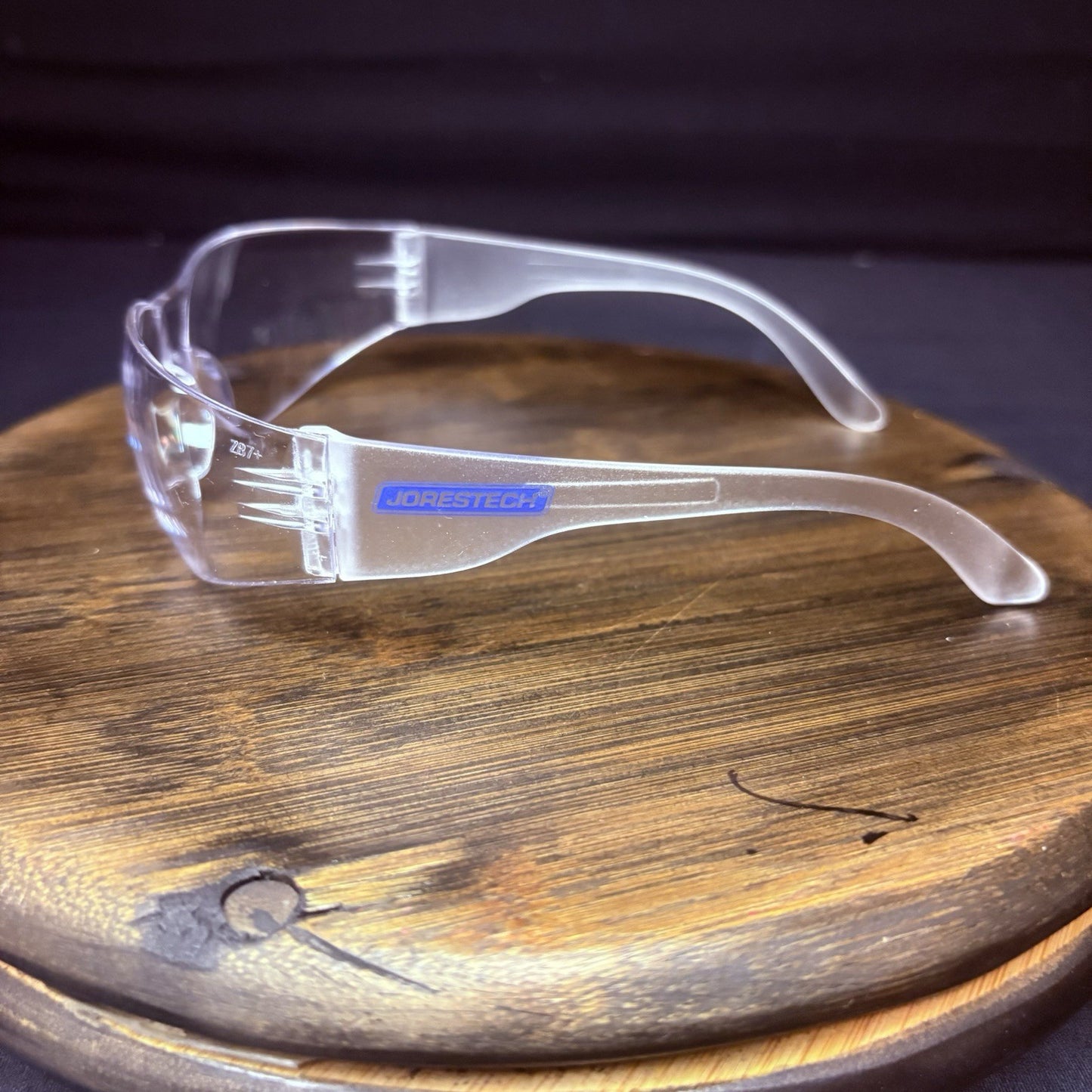 Jorestech Crystal Clear Lens Color Temple Safety Glasses One Size Z87.12