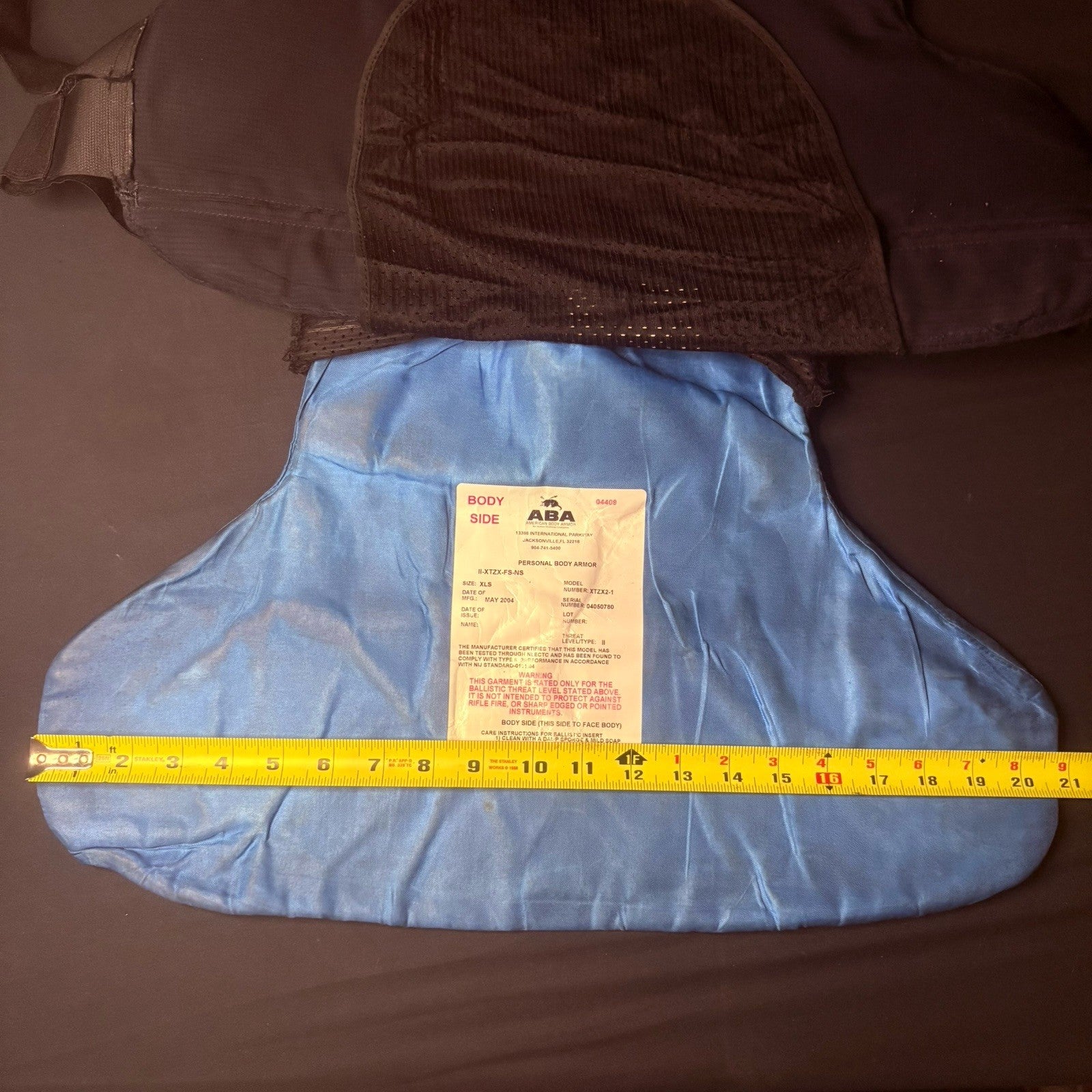 American Body Armor Bullet Proof Vest Level II (2) Size Medium NICE8