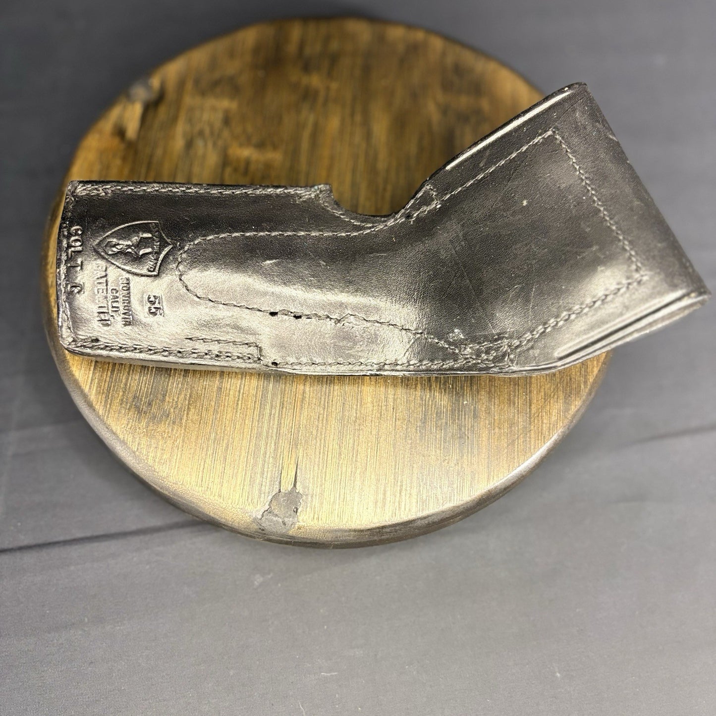 Safariland #55 Black Basket Weave Holseter For Colt C Pistols Snap Closure12