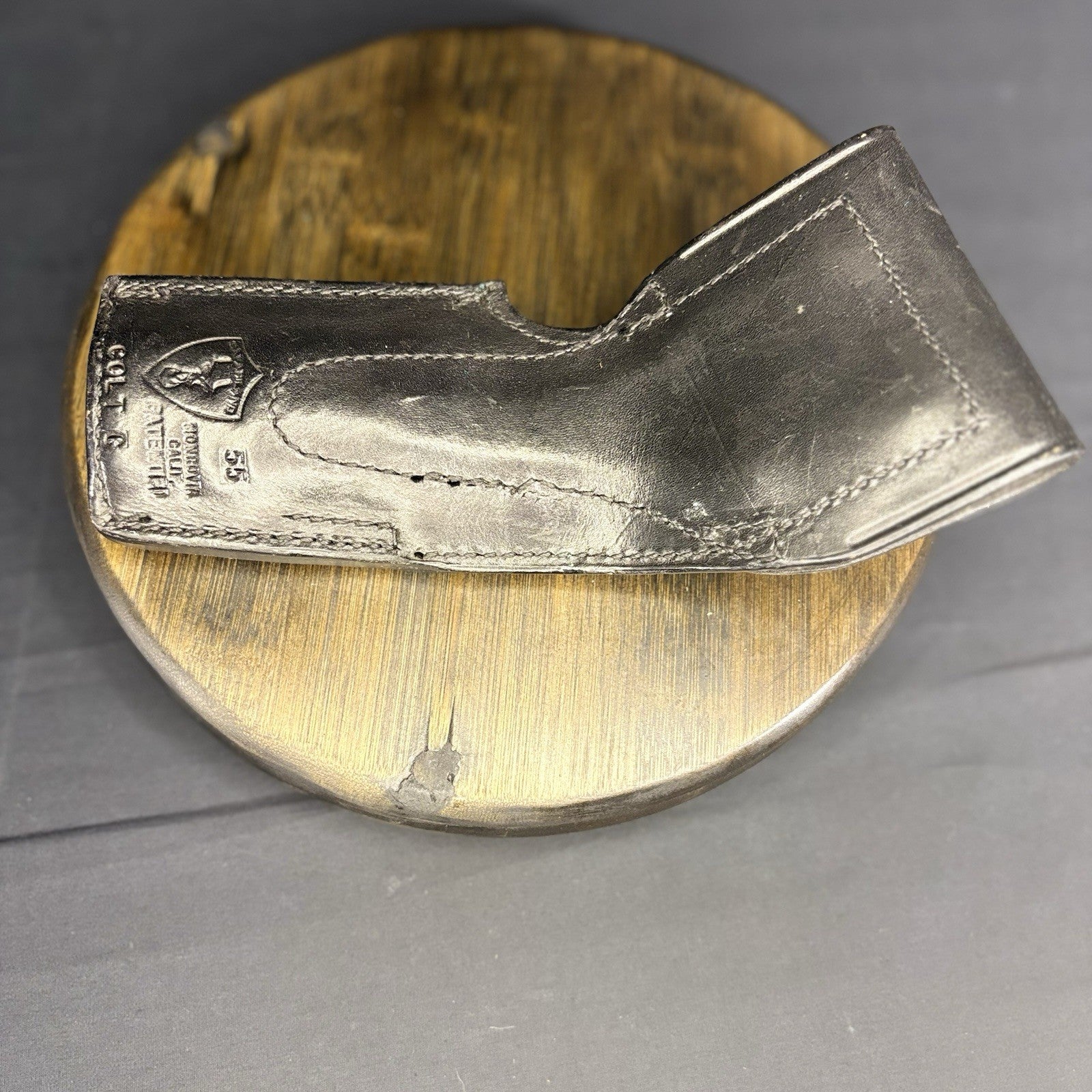 Safariland #55 Black Basket Weave Holseter For Colt C Pistols Snap Closure12