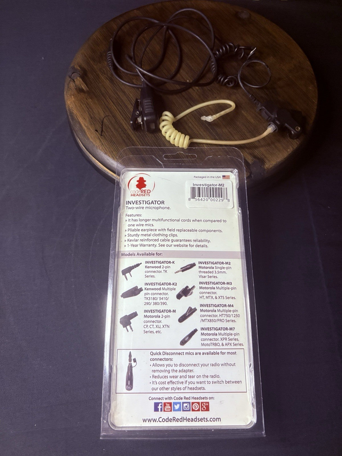 Code Red Investigator M2 Pack Silent Listen Only Radio Earpiece Value Pack5