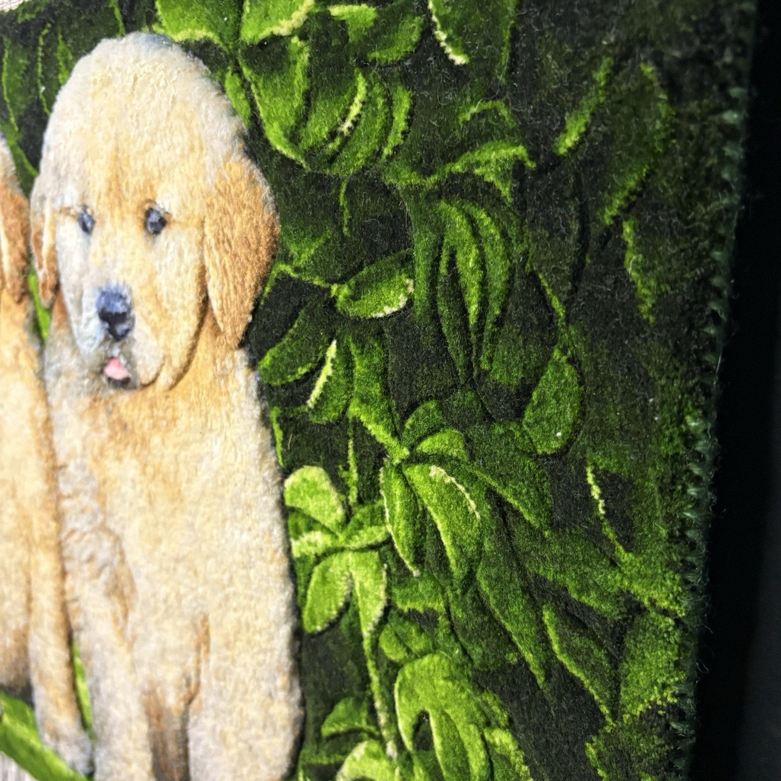 Pictorial Rug 3D Puppy Hand Knotted 24”x17” 224KPSI w/Free Rug Hangers10