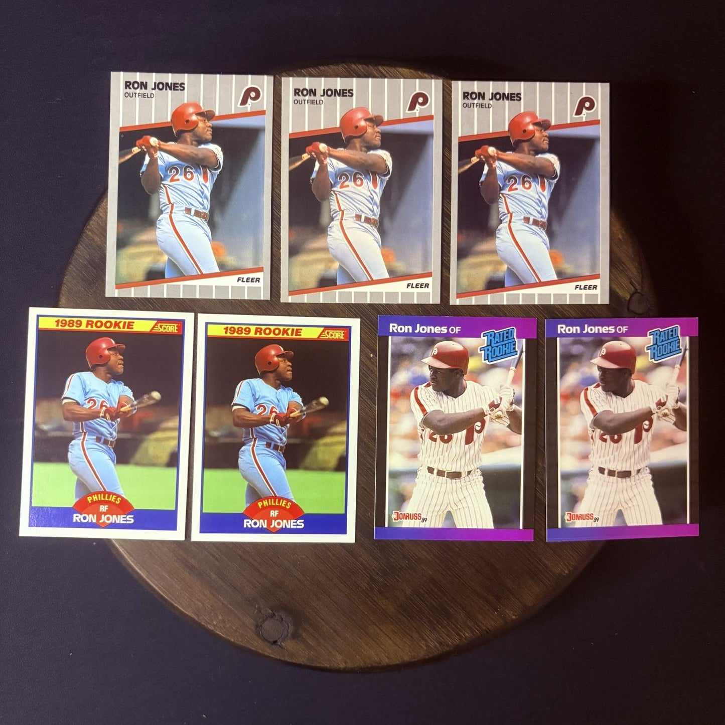 Ron Jones (Lot Of 7) Rated Rookie Cards, Donruss, Fleer, Score #574, #40, #6390