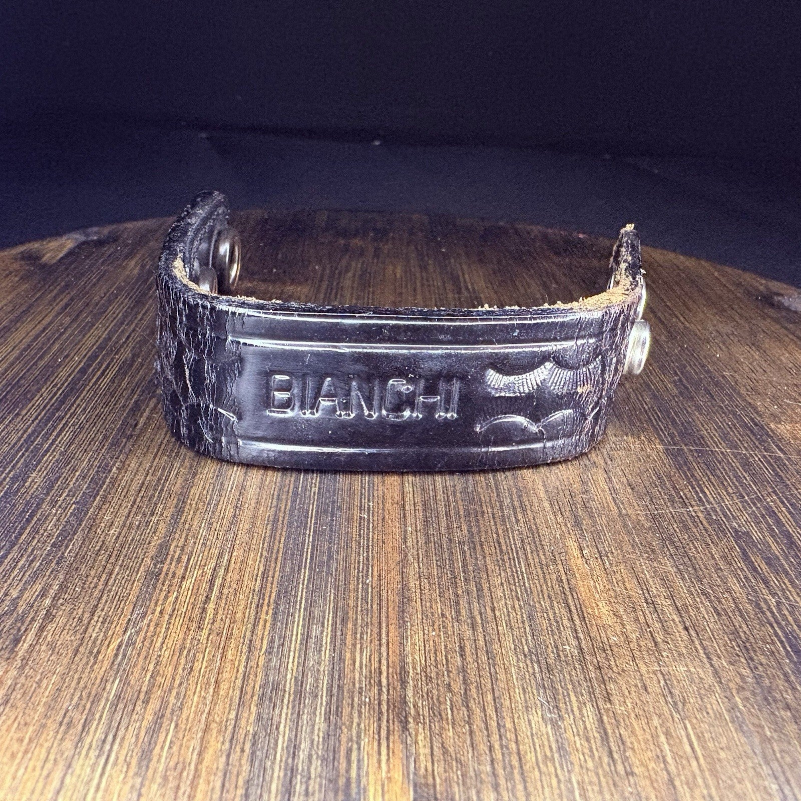 Bianchi Duty Belt Keeper Leather Black Basket Weave With Hidden Double Snaps0