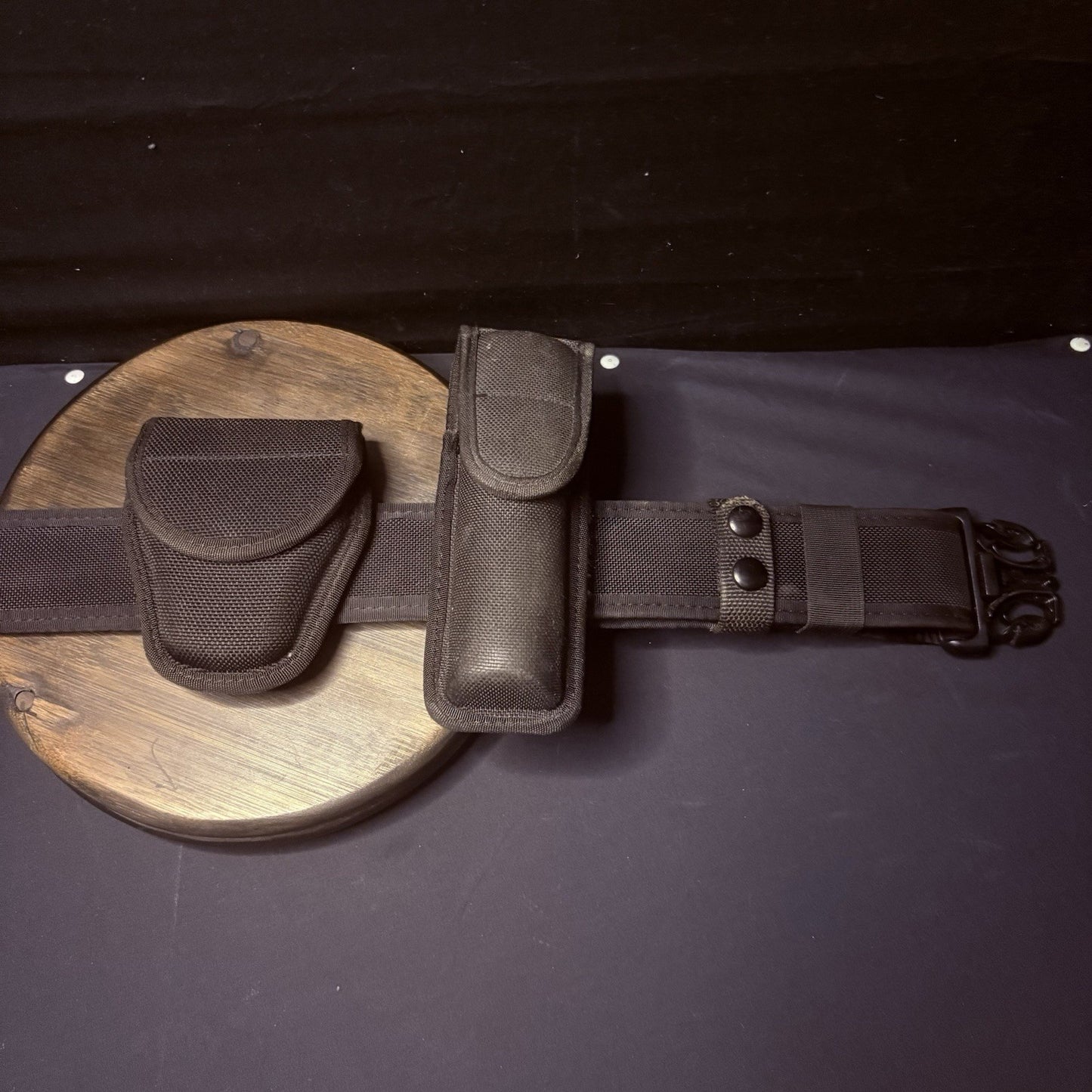 Bianchi Nylon Duty Belt 28"34" w/Flashlight Pouch & Handcuff Case + Belt Keeper11
