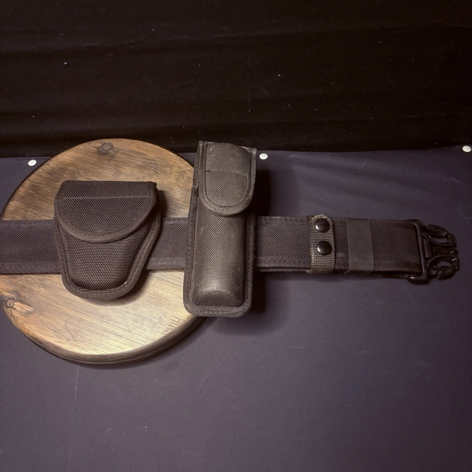 Bianchi Nylon Duty Belt 28"34" w/Flashlight Pouch & Handcuff Case + Belt Keeper11