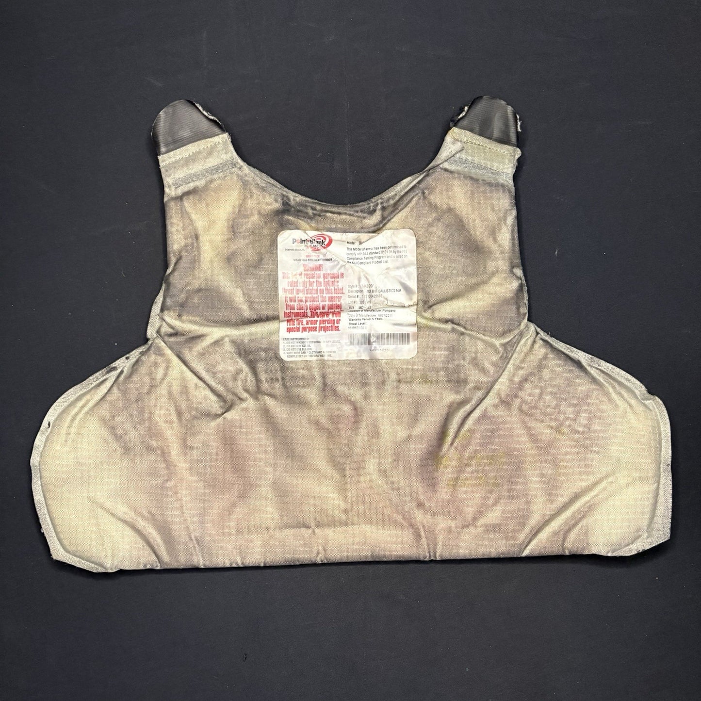 PB Level II (2) Bullet Proof Vest Size SMALL Concealable Vest w/ Trauma Plate9