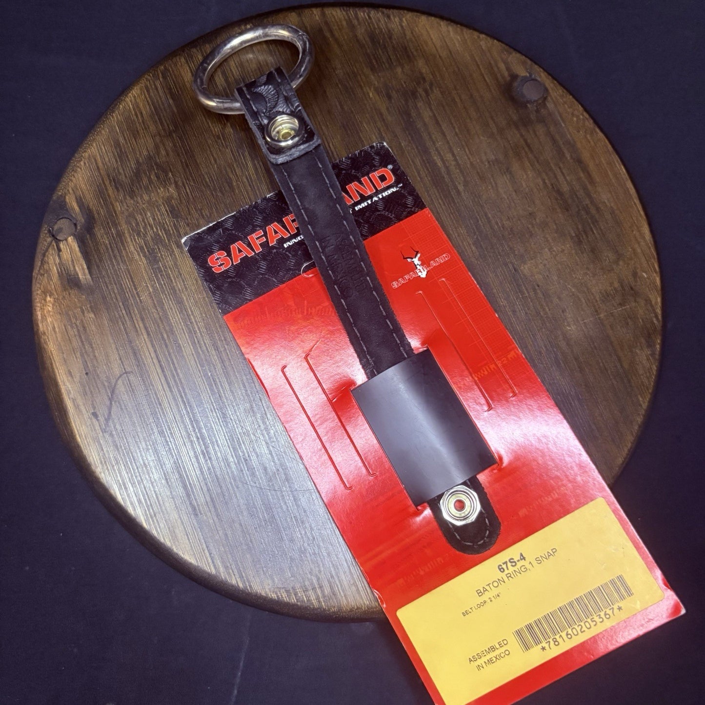 Safariland 67S Baton Ring Chrome Ring & Snap Black Basket Weave 2.25" Belt Loop6