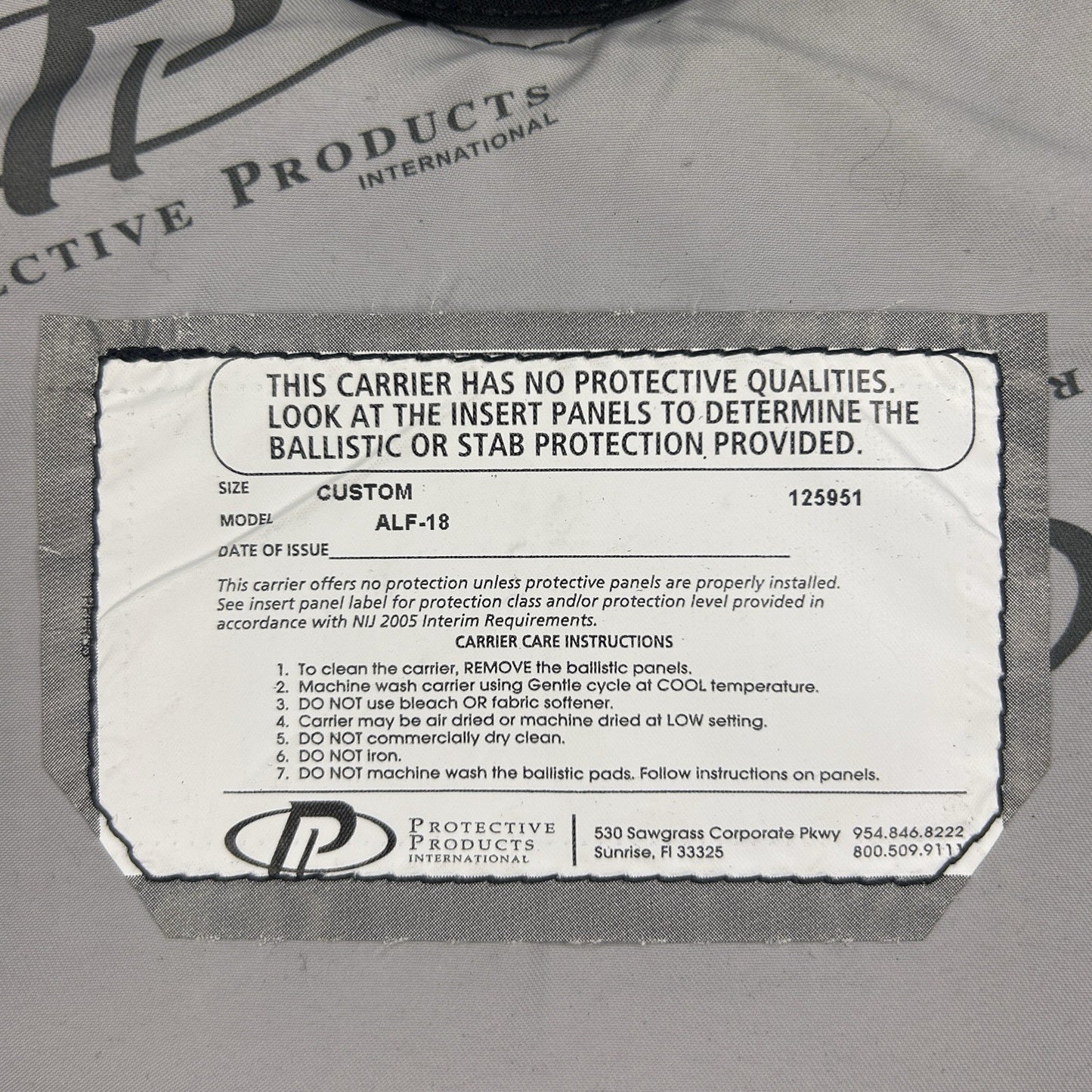 PPI Bullet Proof Vest Size XL Level II (2) Ballistic Concealable Vest4