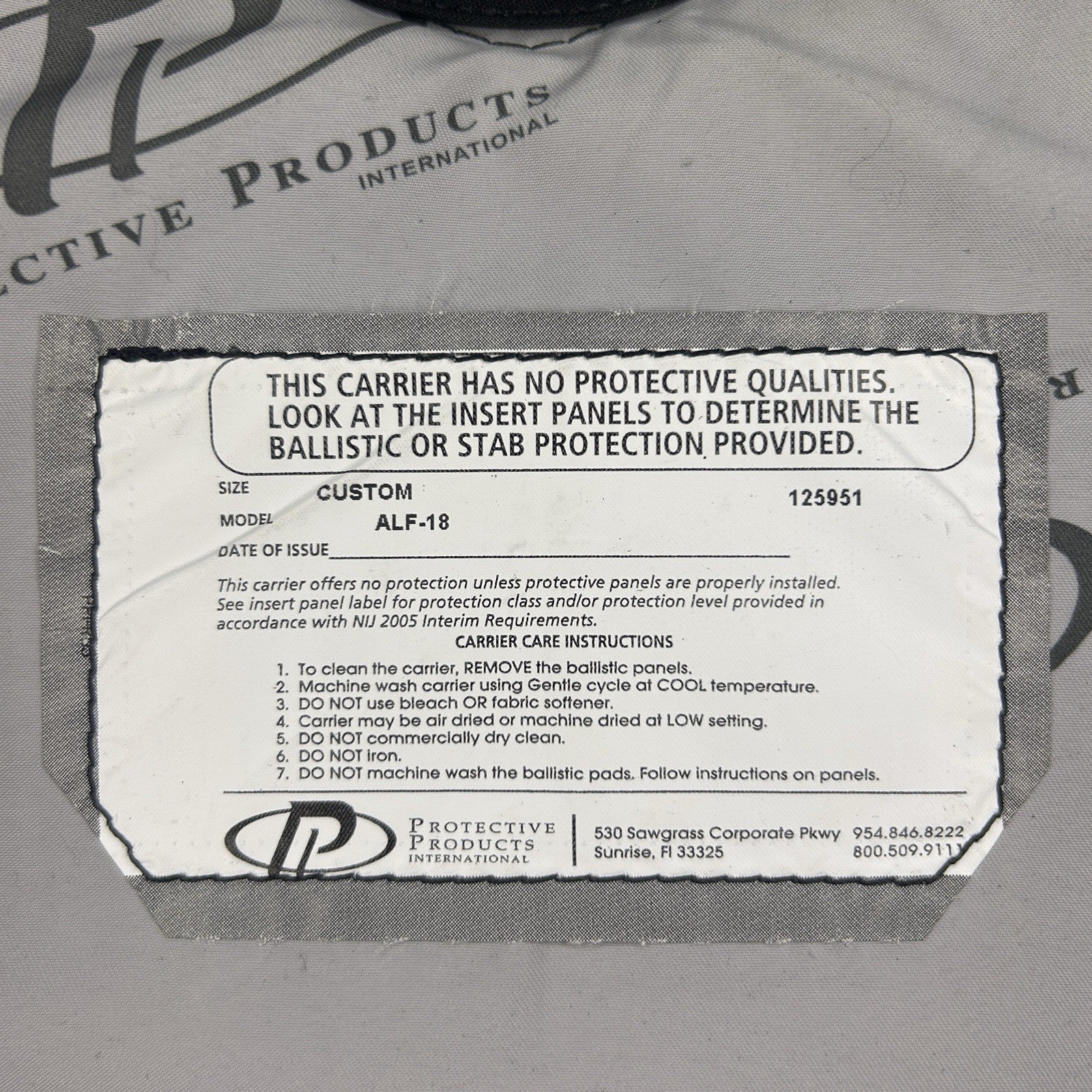 PPI Bullet Proof Vest Size XL Level II (2) Ballistic Concealable Vest4
