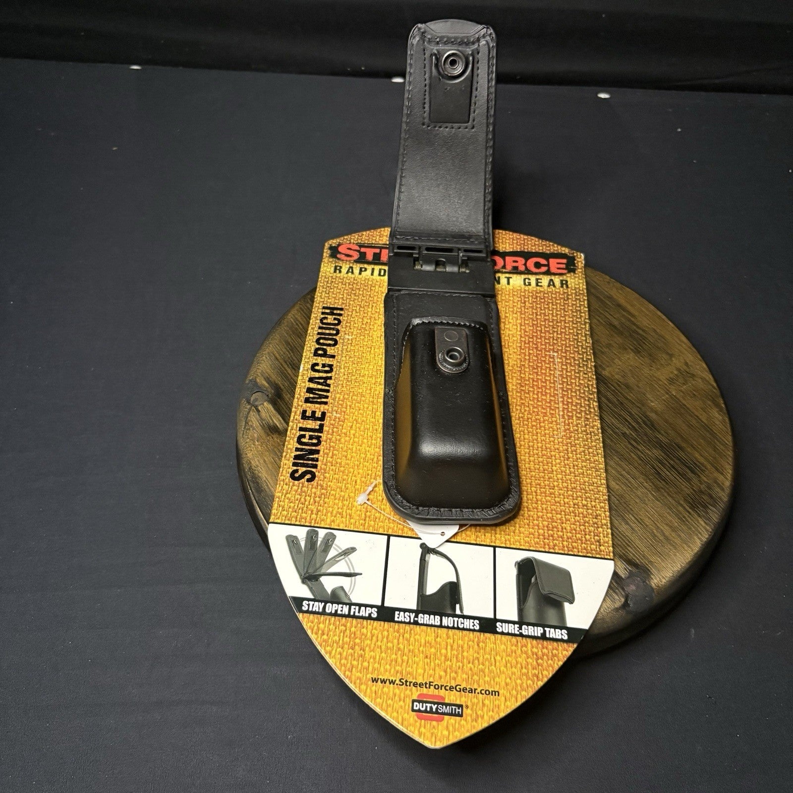 Leather Magazine Carrier ~Spring Loaded~ Pouch  .40, .357, 9mm Rapid Deployment4