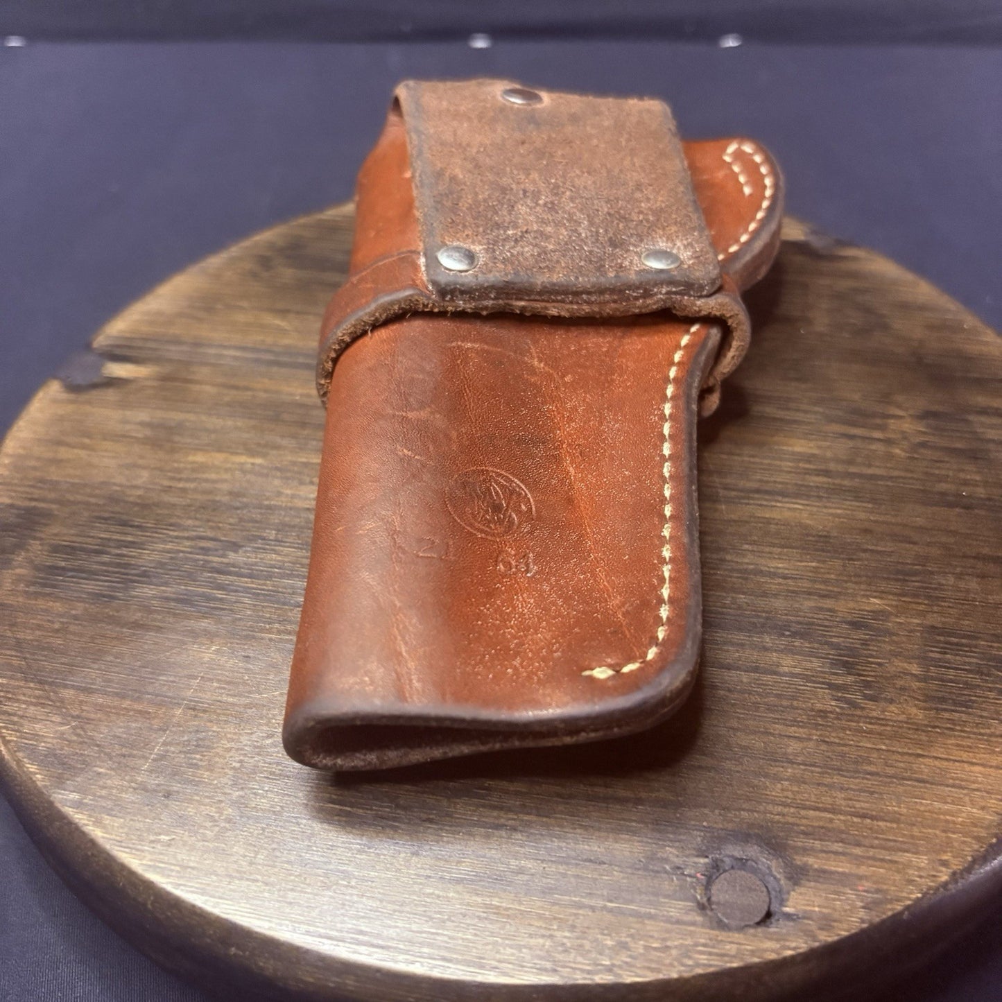 Smith & Wesson 4" K Frame Revolver Holster Leather (Size 21 64) Retention Snaps11