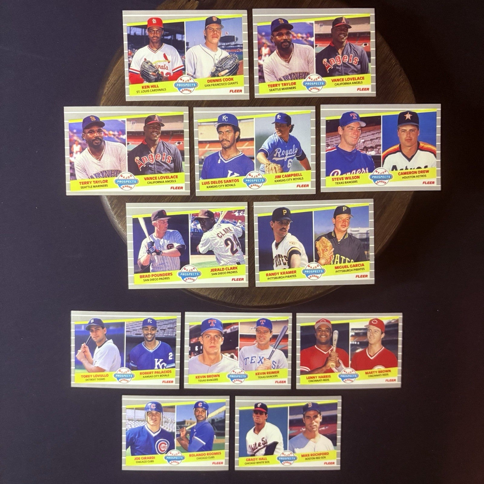 1989 Fleer Baseball Major League Prospects Trading Cards (Lot Of 12) High Grade0